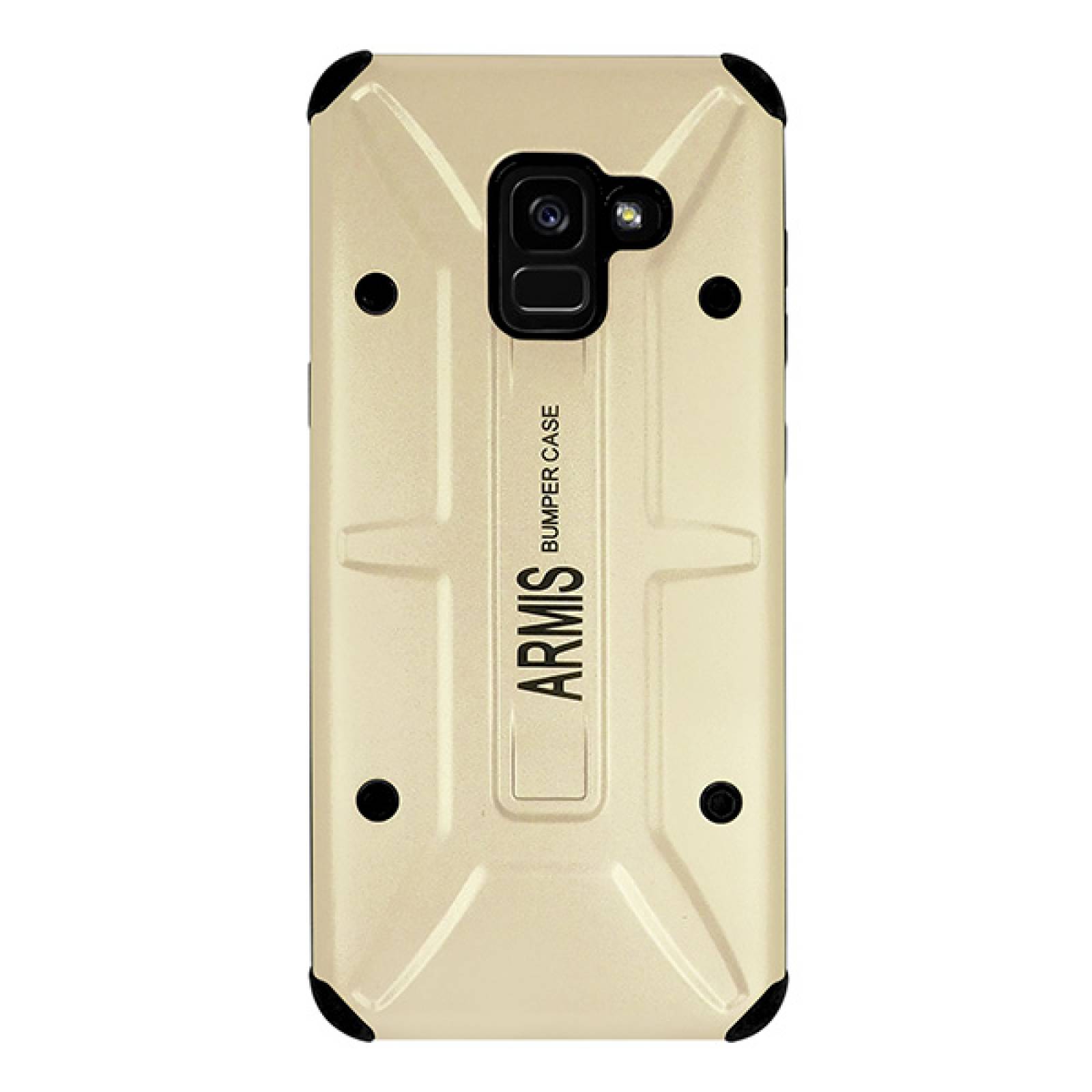 Funda Atti Armis Doble Capa Para Samsung A8 Dorado