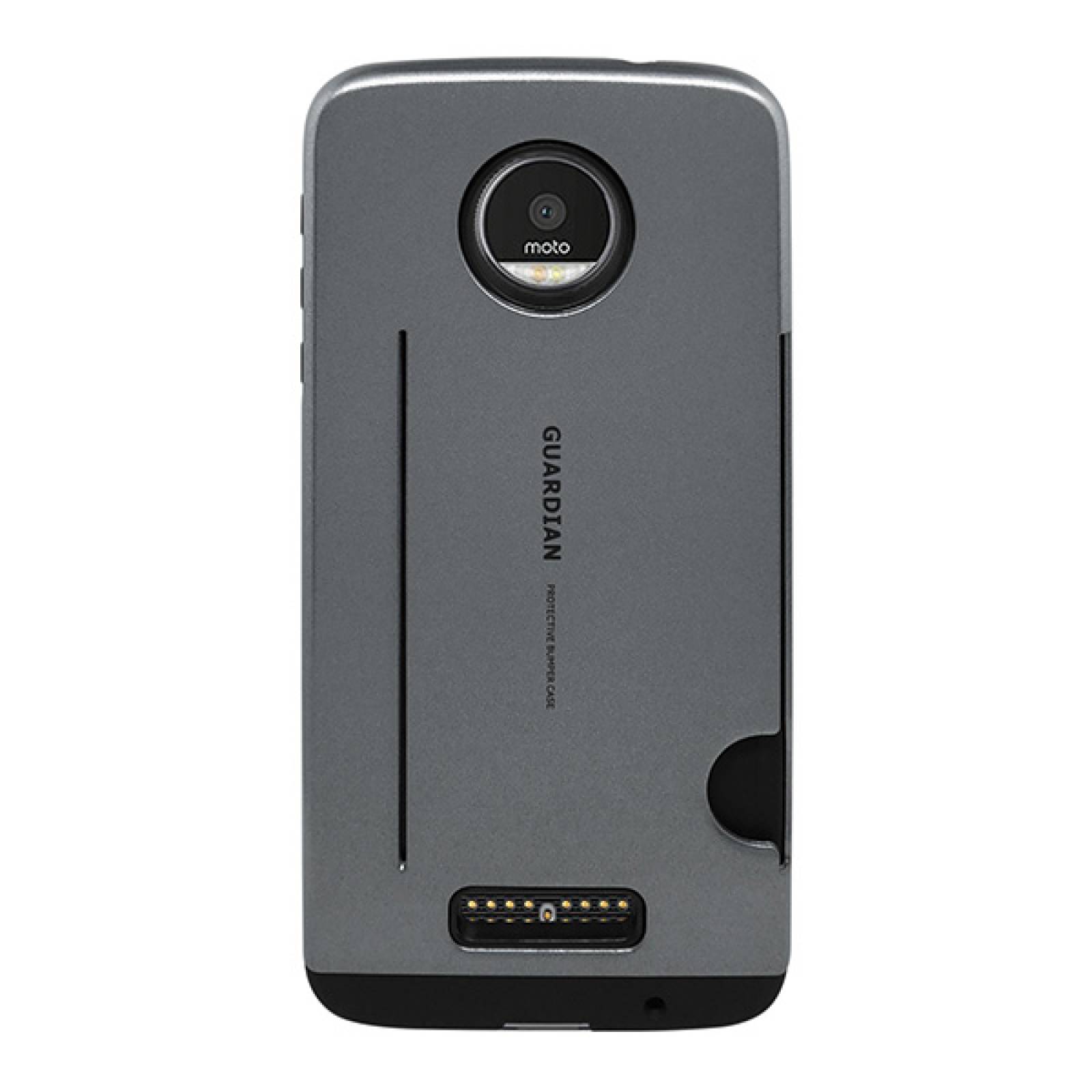 Funda tarjetero Guardian para Motorola Moto Z Gris