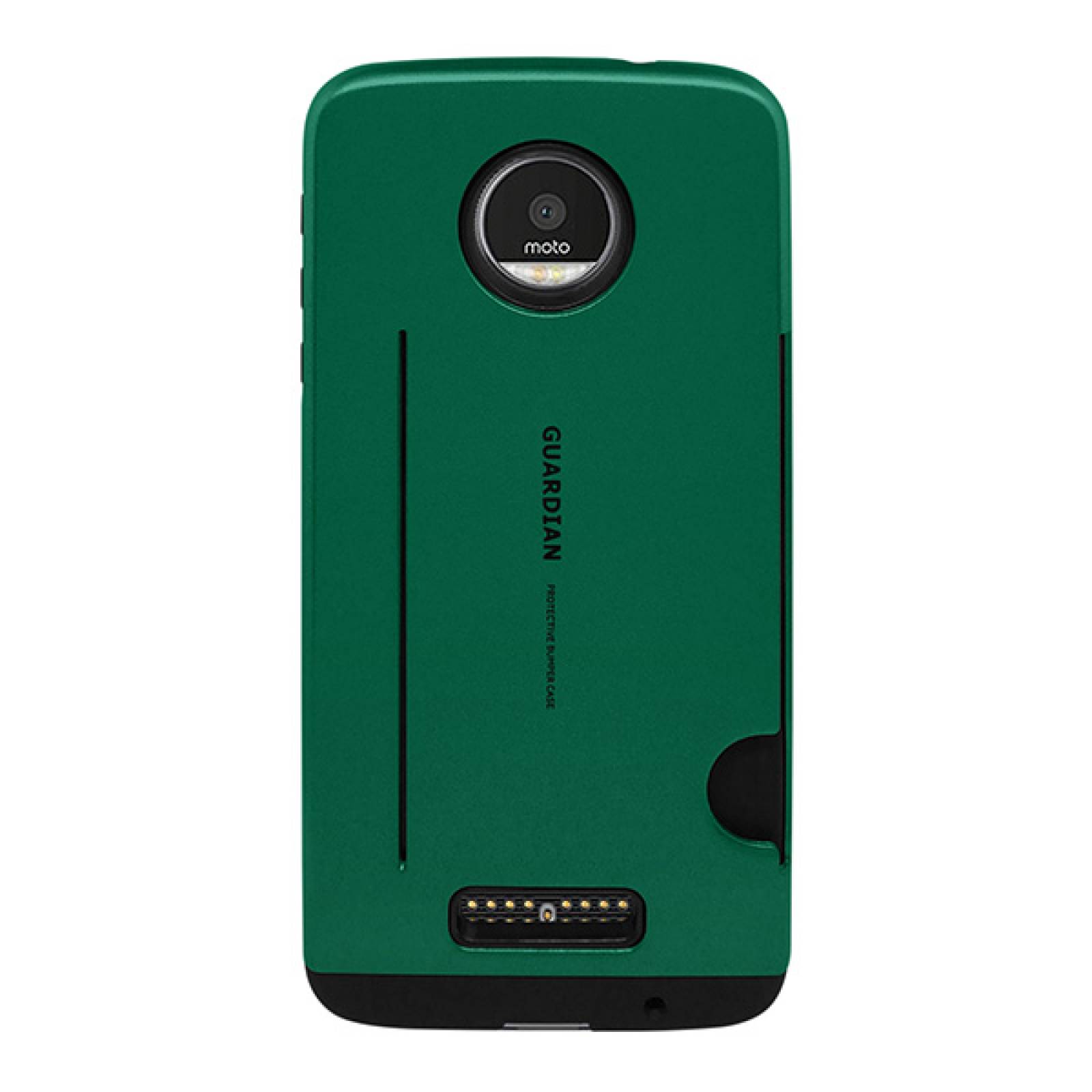 Funda tarjetero Guardian para Motorola Moto Z Verde esmeralda