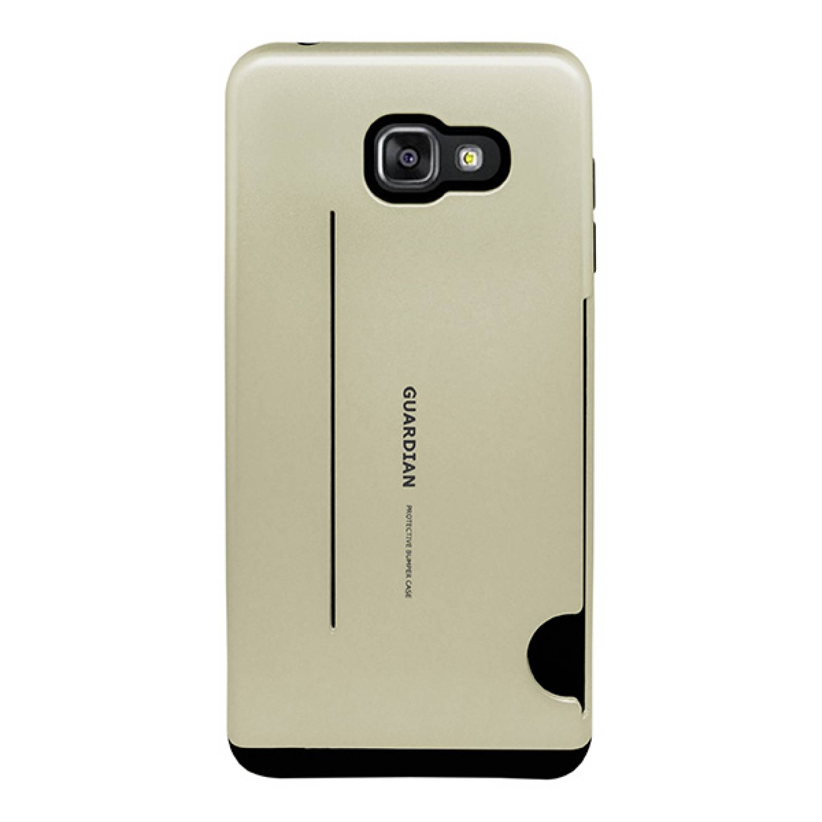 Funda tarjetero Guardian para Samsung Galaxy A7 2016 Dorado