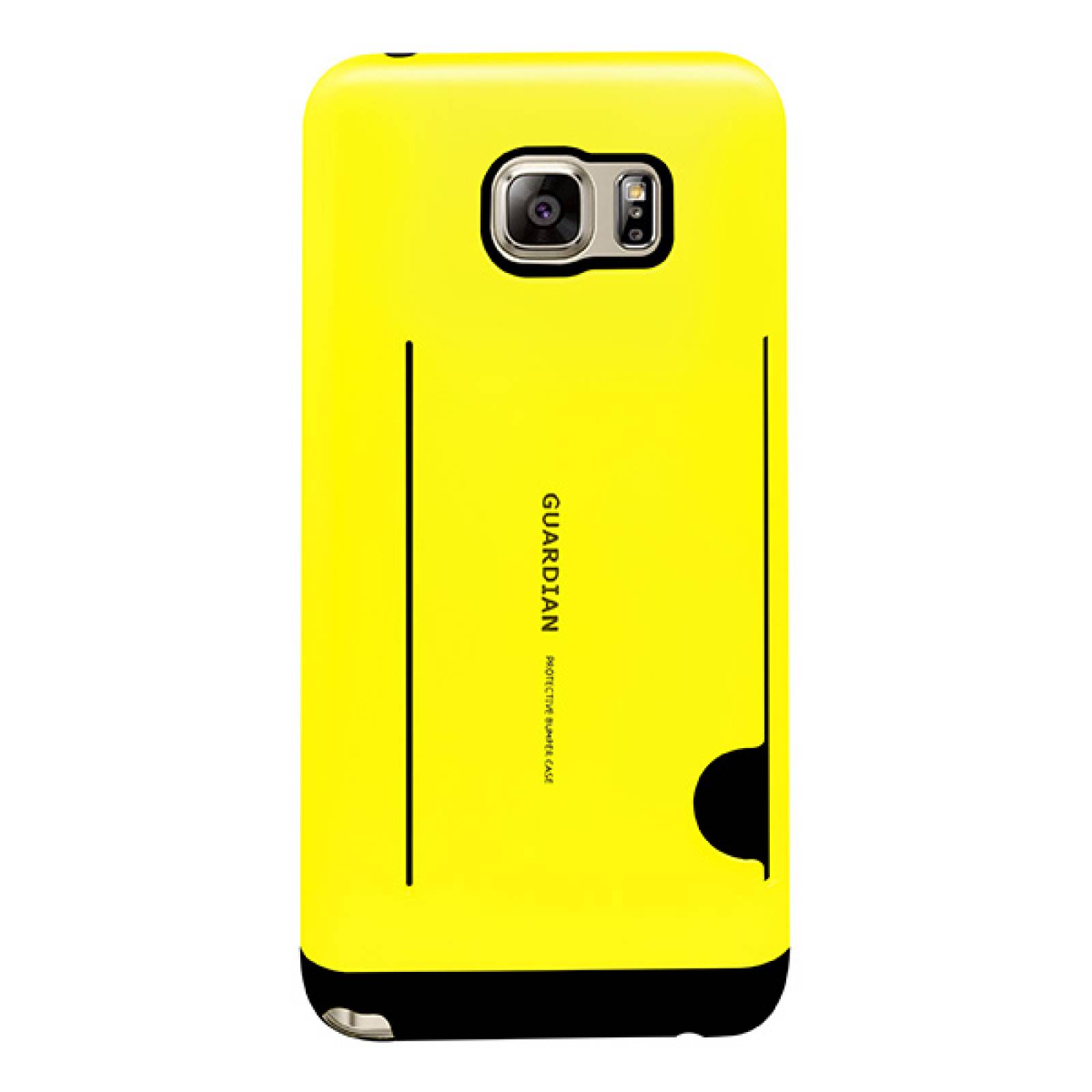 Funda tarjetero Guardian para Samsung Galaxy Note 5 Amarillo