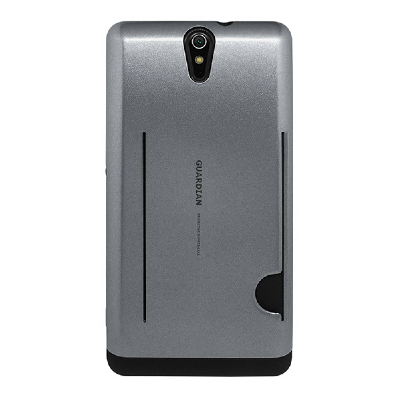 Funda tarjetero Guardian para Sony Xperia C5 ultra Gris