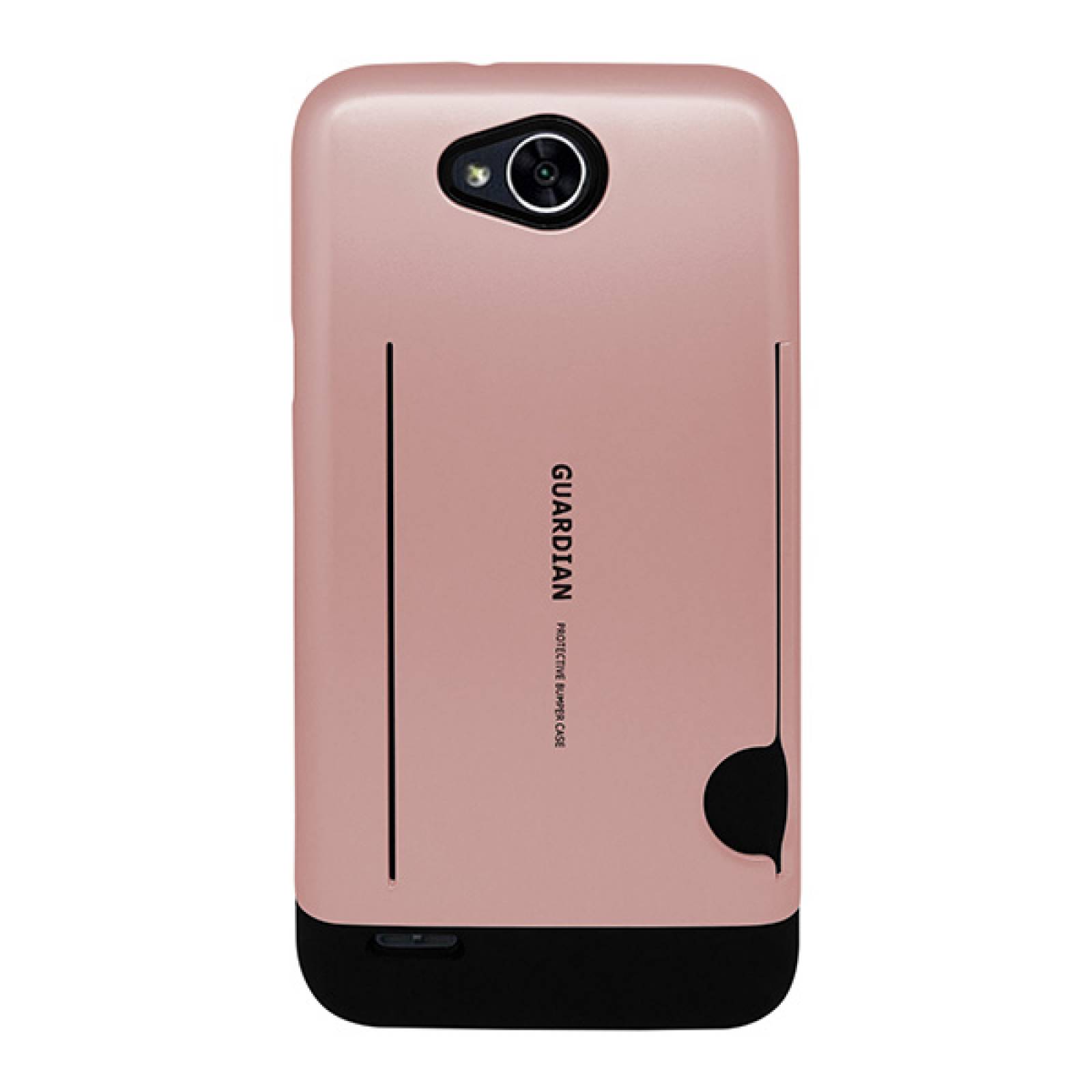 Funda tarjetero Guardian para Lg Xpower 2 Rosa metal