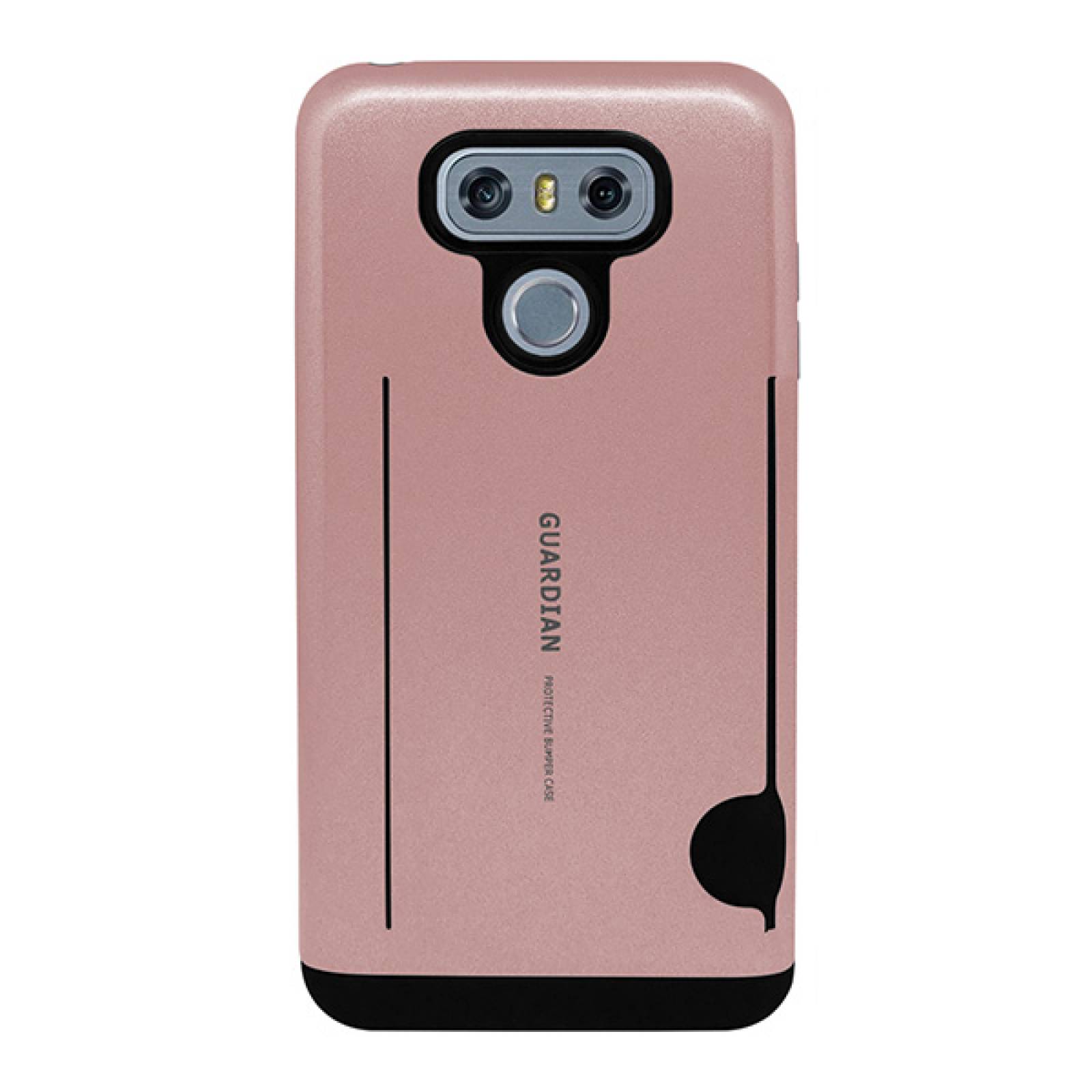 Funda tarjetero Guardian para Lg G6 Rosa metal