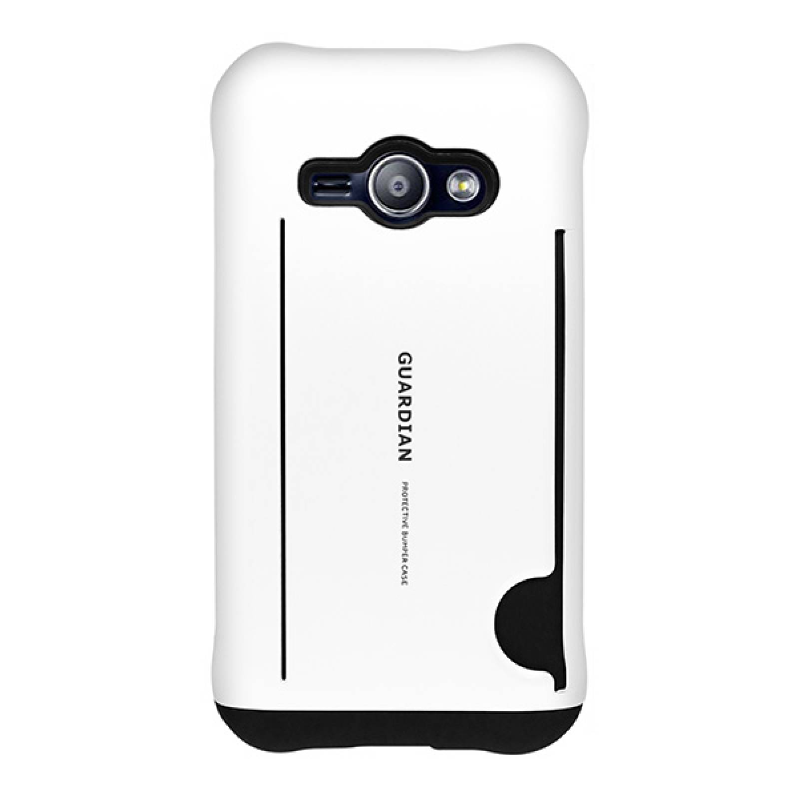 Funda tarjetero Guardian para Samsung Galaxy J1 ace Blanco