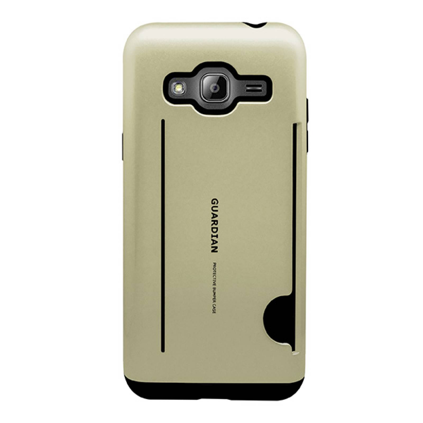 Funda tarjetero Guardian para Samsung Galaxy J3 Dorado