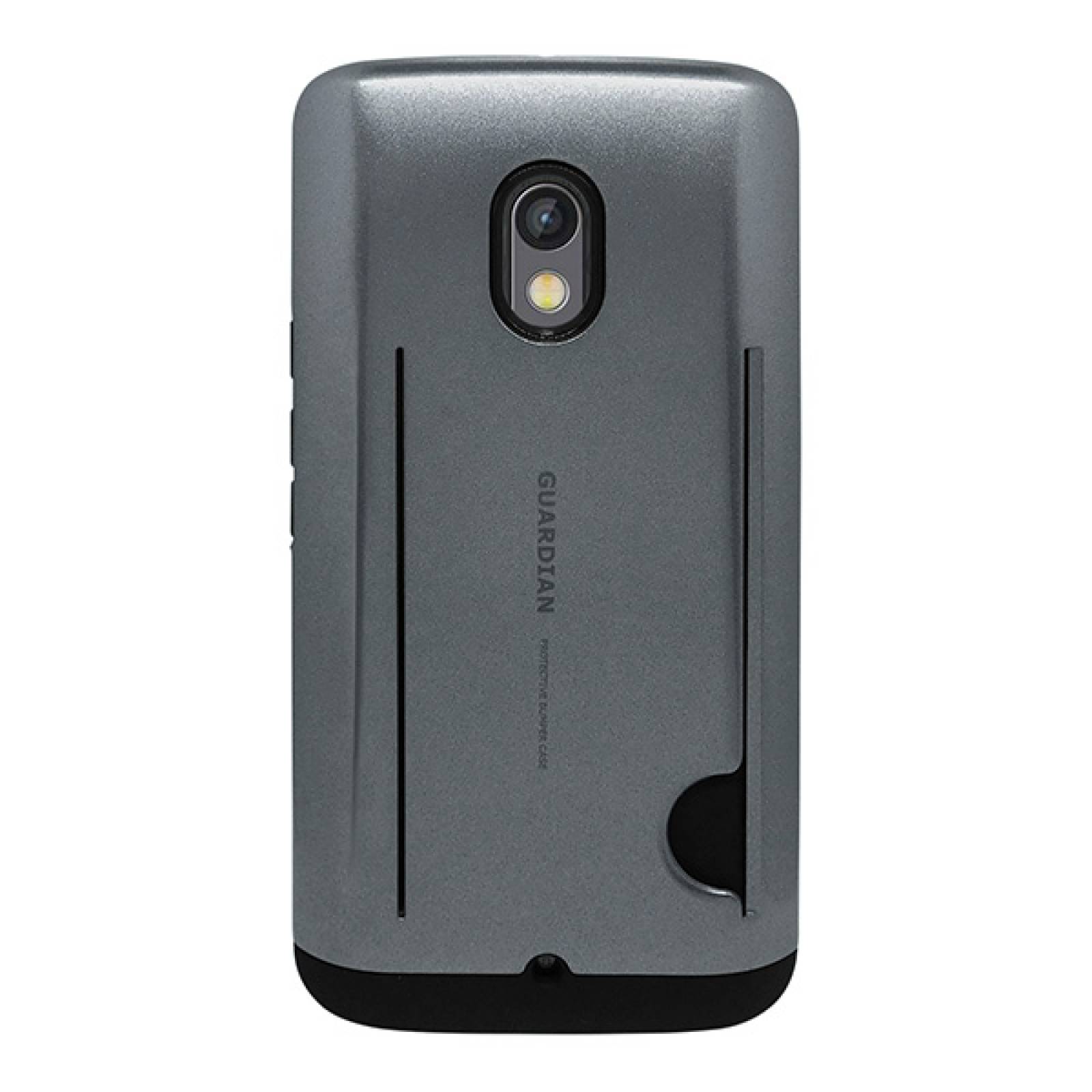 Funda tarjetero Guardian para Motorola Moto X play Gris