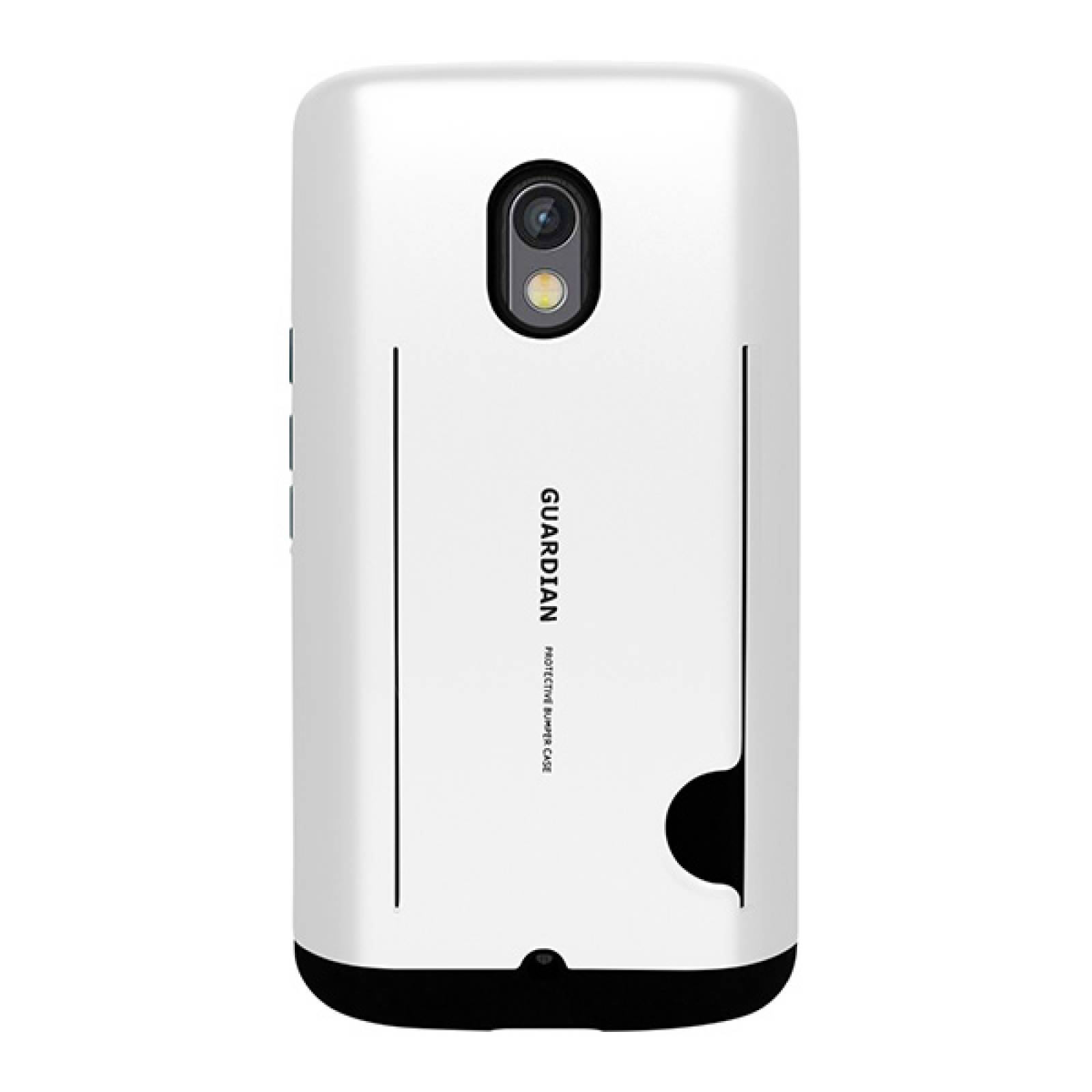 Funda tarjetero Guardian para Motorola Moto X play Blanco