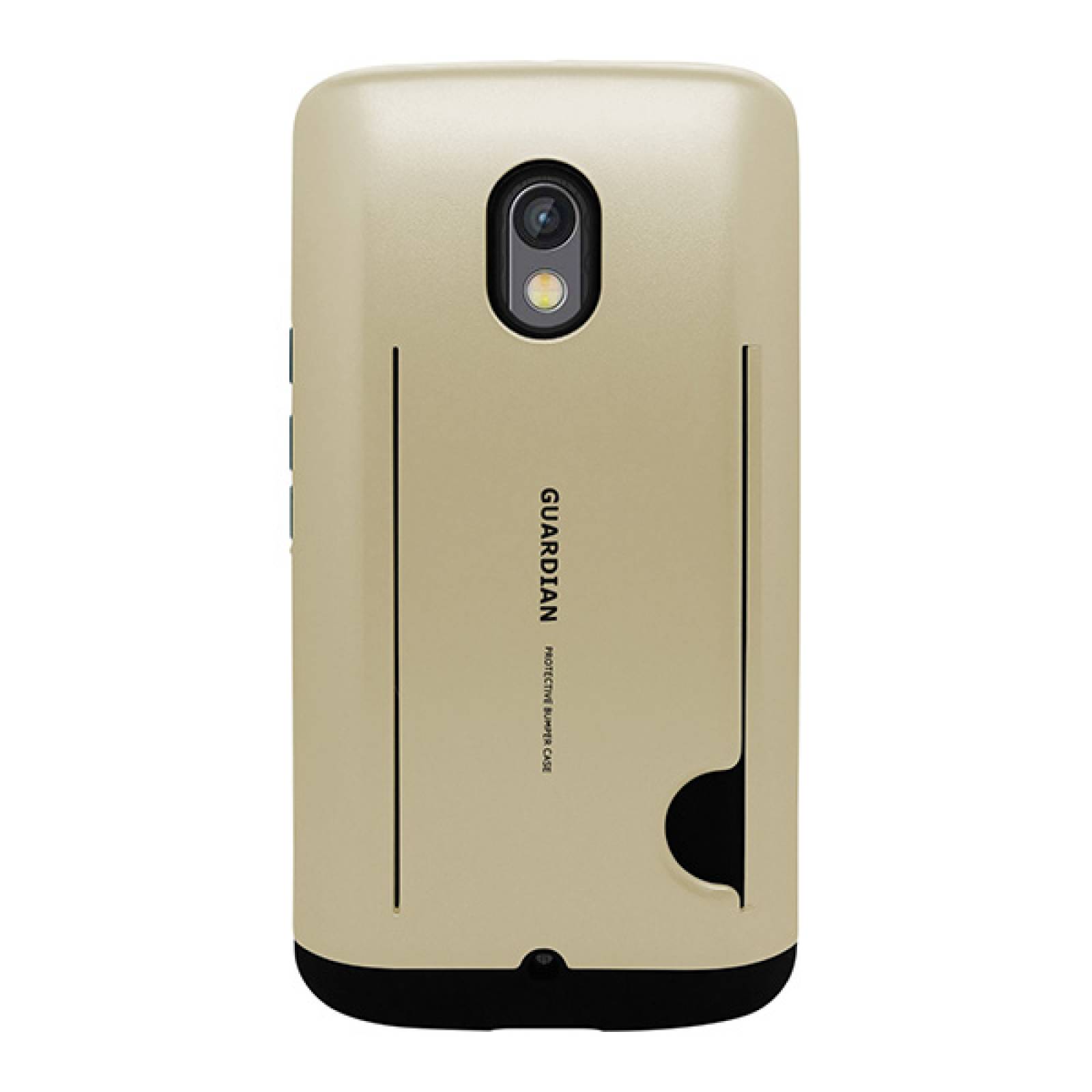 Funda tarjetero Guardian para Motorola Moto X play Dorado