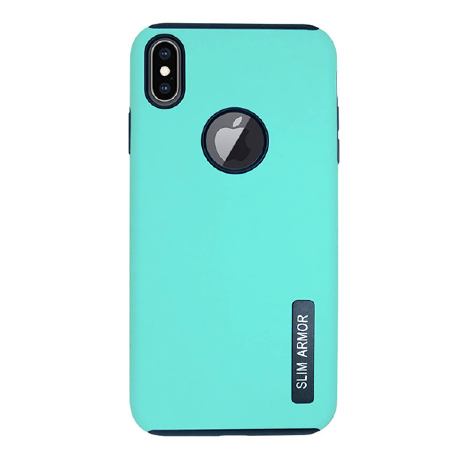 Funda Atti New Case Doble Capa Mas Mica De Vidrio Templado Para Iphone Xs Max Color Verde Menta