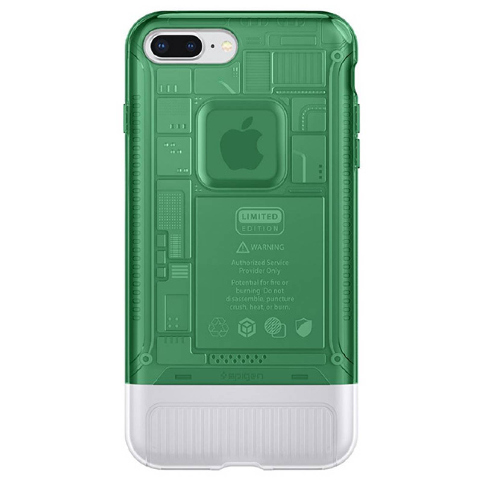 Funda Spigen Classic C1 para iPhone 7 / 8 plus Verde vandera