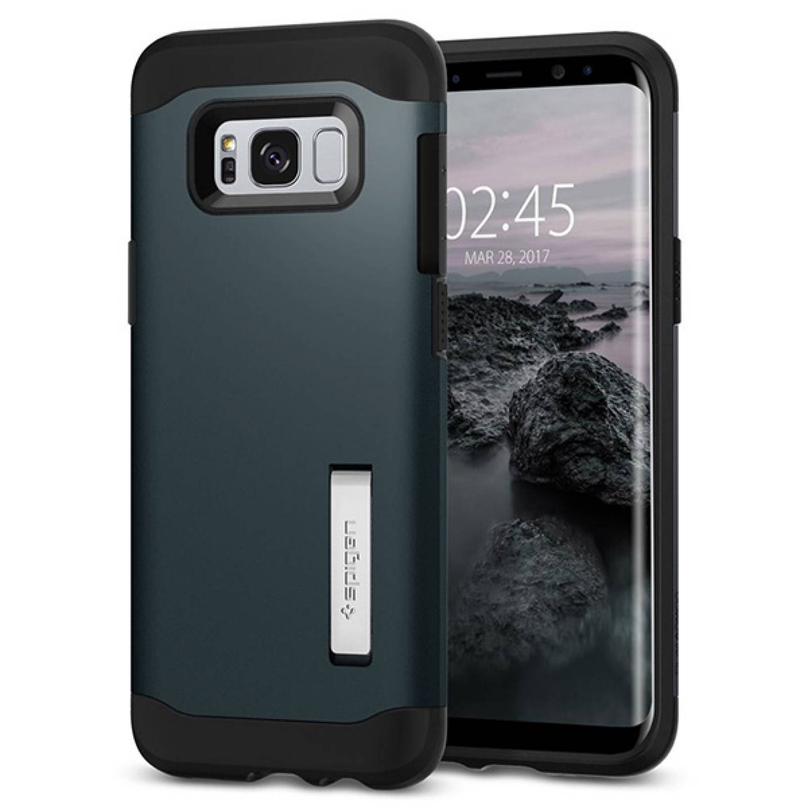 Funda Spigen Slim Armor para Samsung Galaxy S8 plus Metal slate