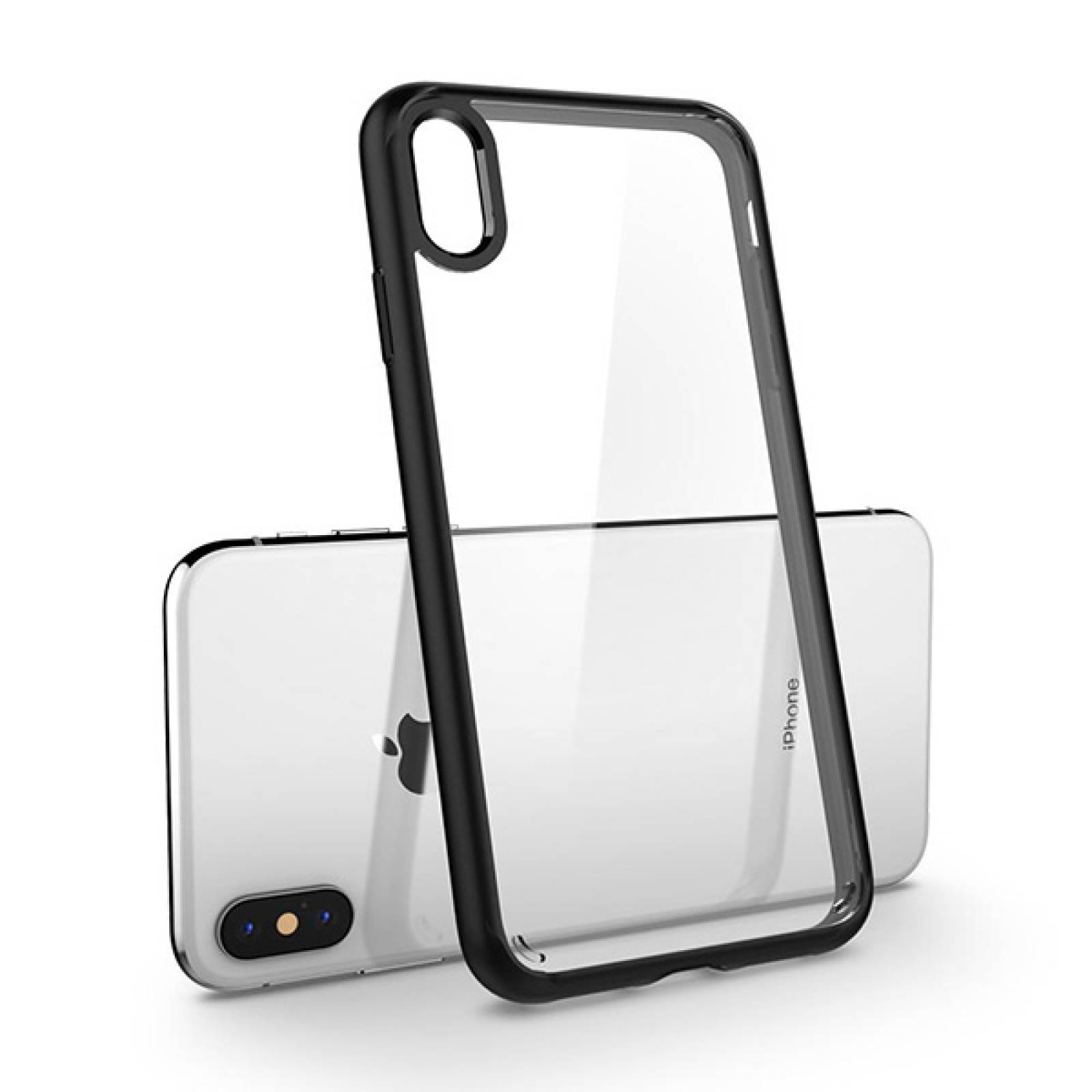 Funda Spigen Ultra Hybrid para iPhone Xs max Transparente contorno negro