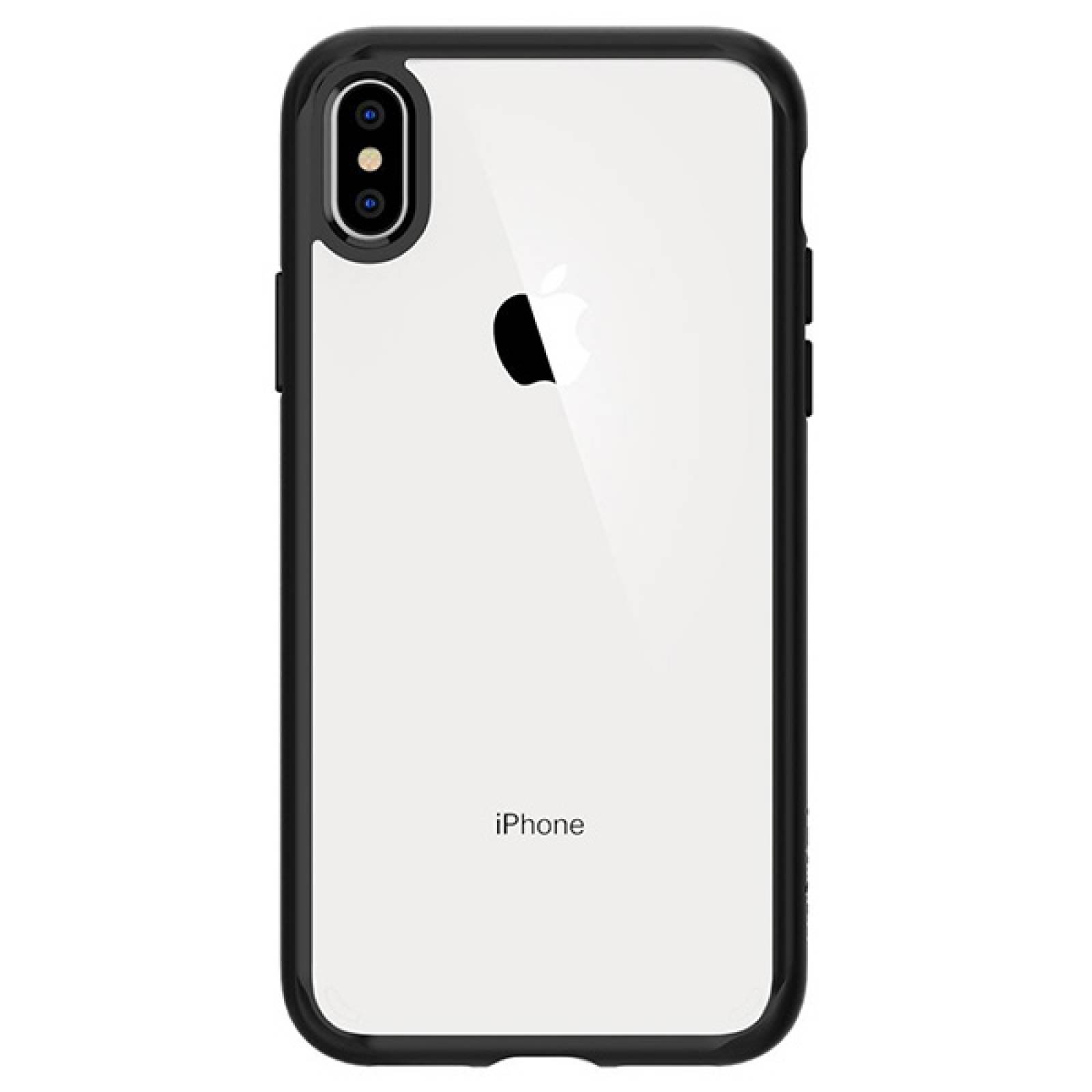 Funda Spigen Ultra Hybrid para iPhone Xs max Transparente contorno negro