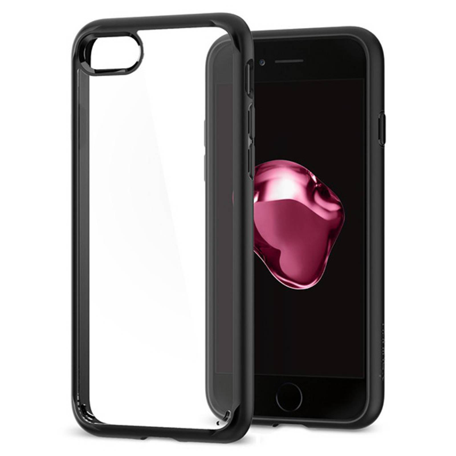 Funda Spigen Ultra Hybrid 2 para iPhone 7 / 8 / Se 2020 Transparente contorno negro