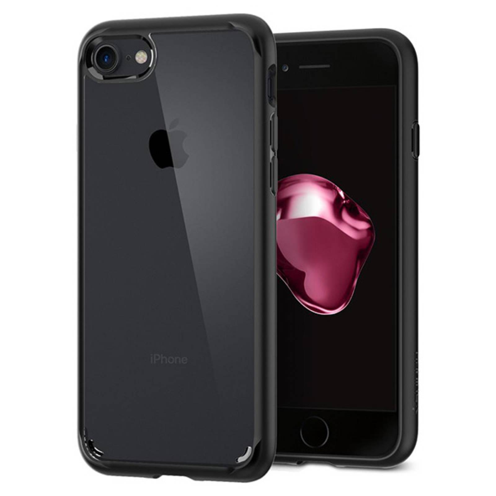 Funda Spigen Ultra Hybrid 2 para iPhone 7 / 8 / Se 2020 Transparente contorno negro