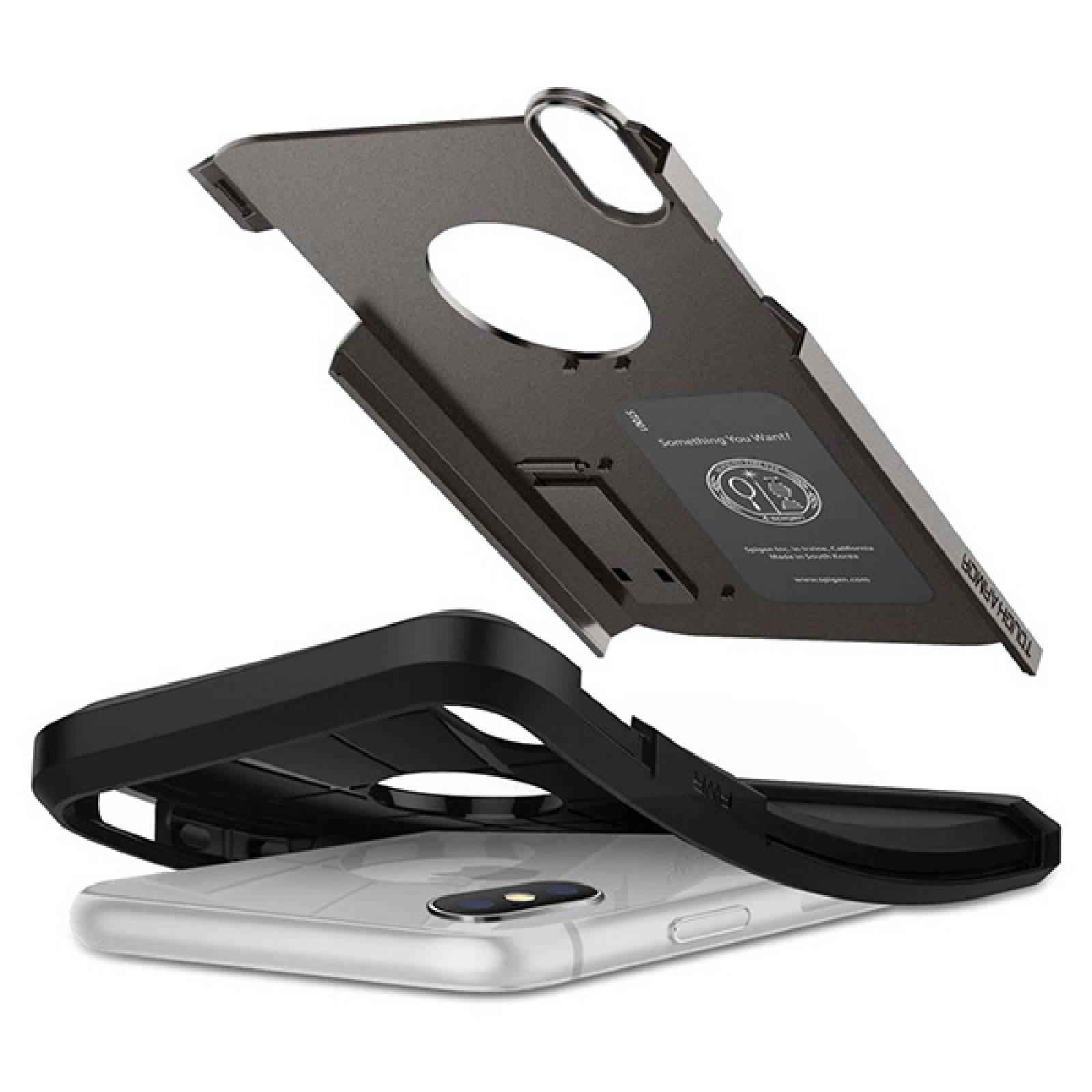 Funda Spigen Tough Armor para iPhone Xs max Gunmetal