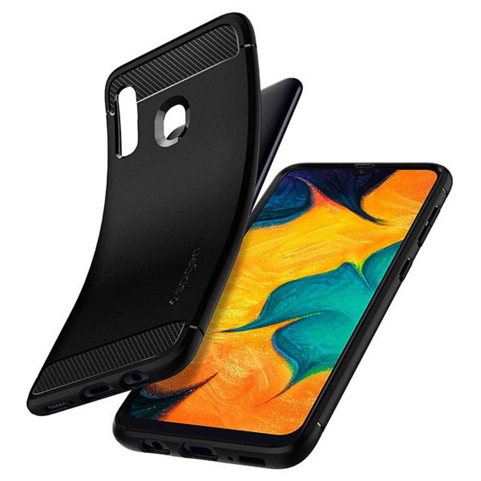 Funda Spigen Rugged Armor para Samsung Galaxy A30 Matte black