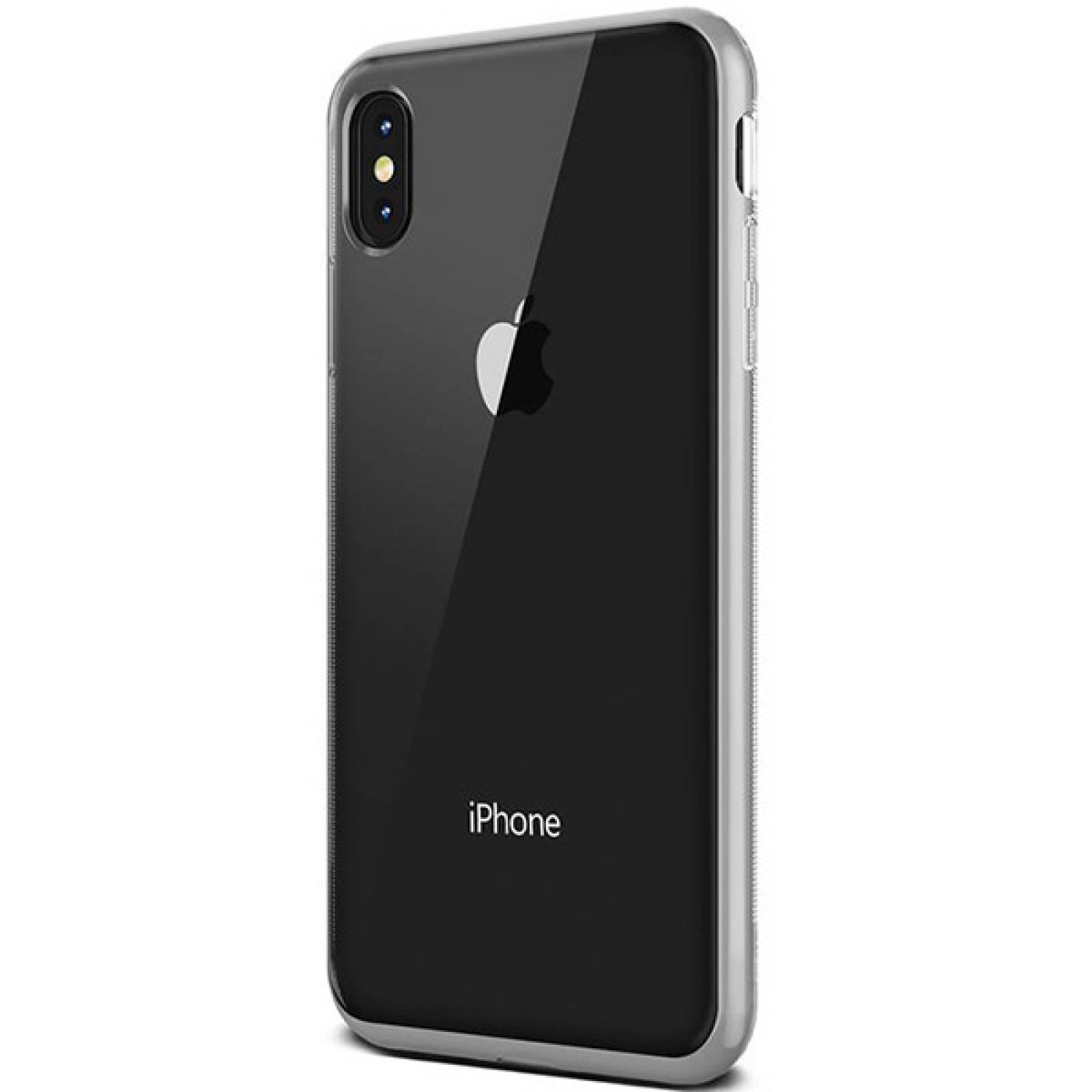 Funda VRS Crystal Bumper para Iphone Xs Max Transparente Contorno Gris