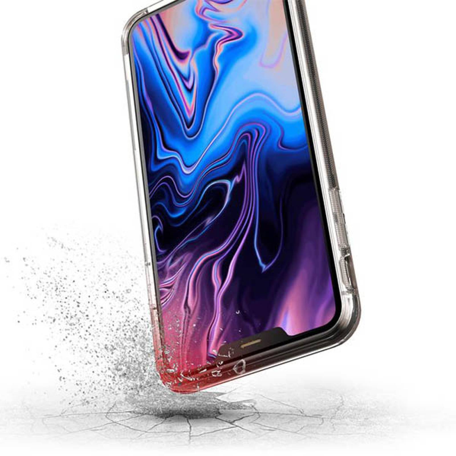 Funda VRS Crystal Bumper para Iphone Xs Max Transparente Contorno Gris