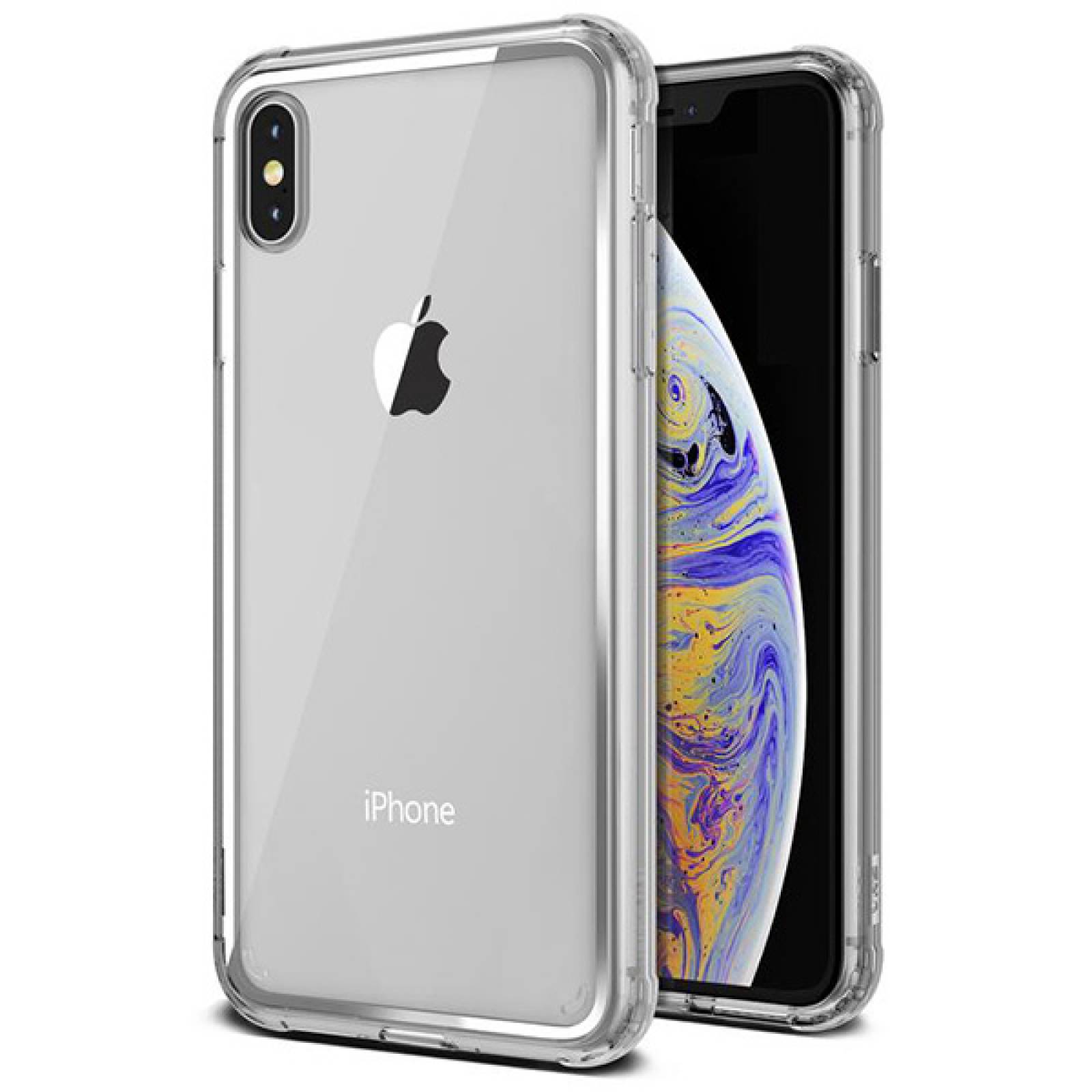 Funda Vrs Transparente Crystal Bumper Para Iphone Xr Con Contorno Café