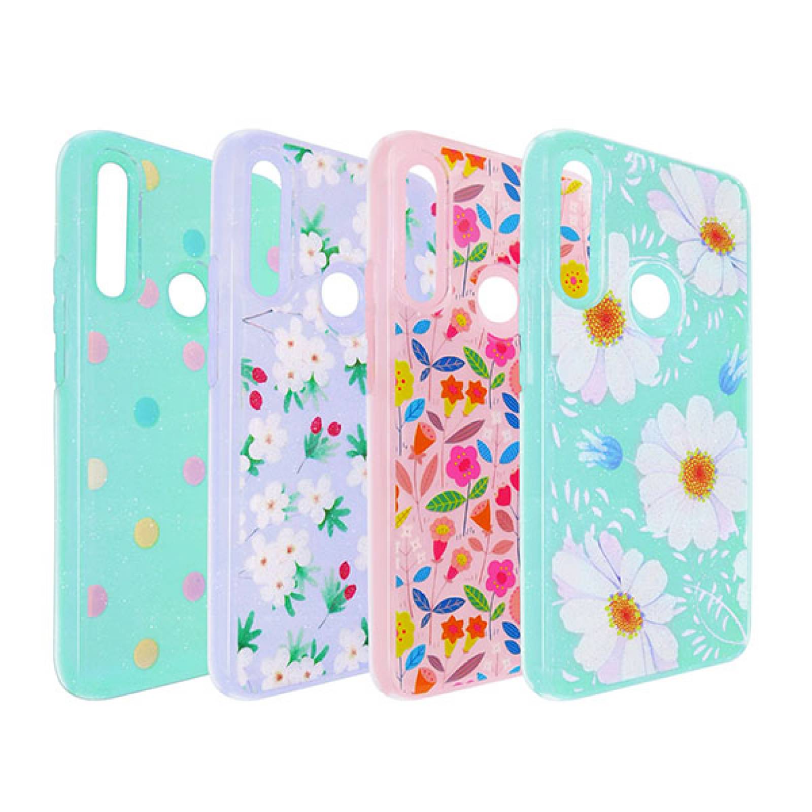 Funda de Diseño Doble Capa para Apple iPhone 11 más Mica 9D - Margaritas | Fondo Menta