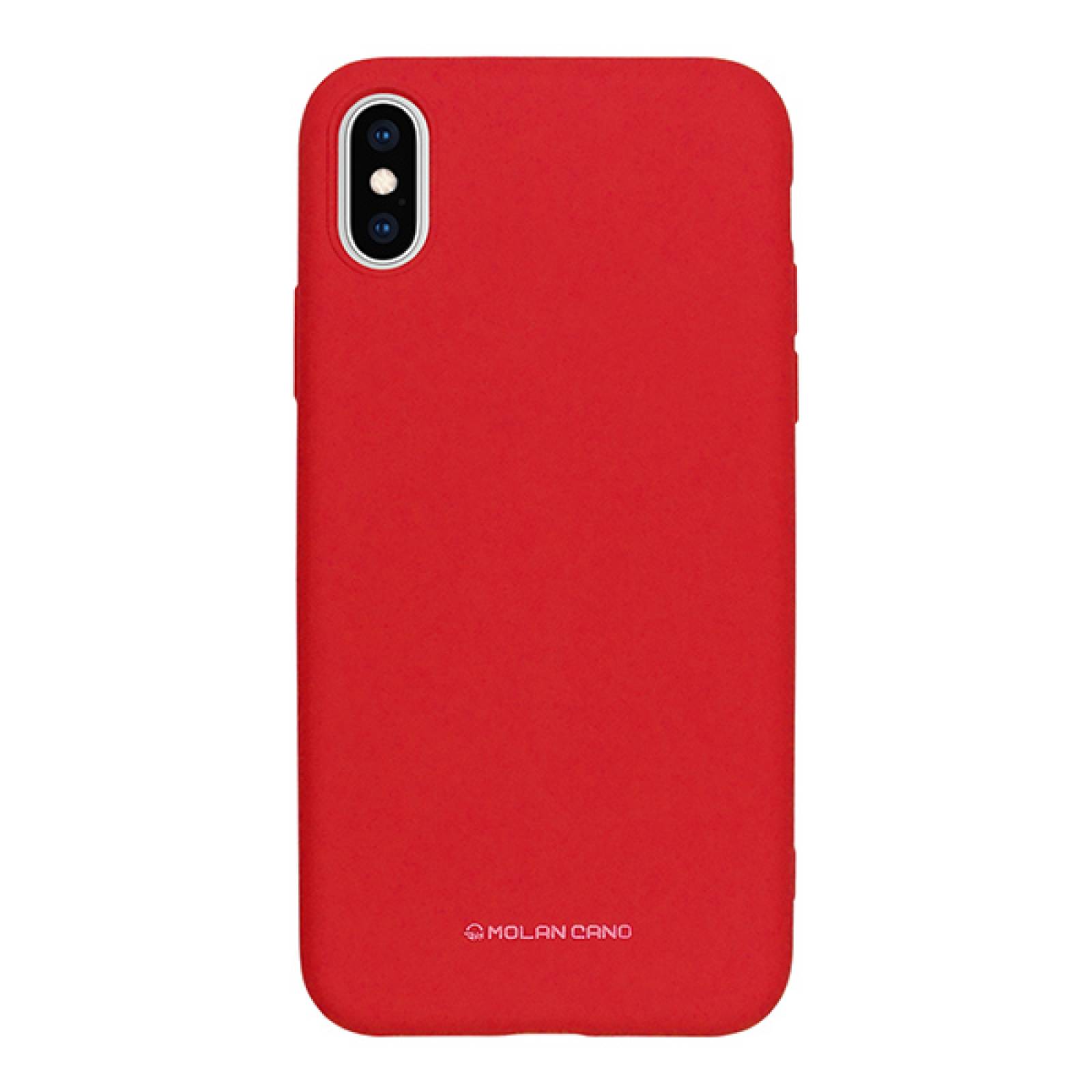 Funda Case de Silicon Suave Protector Acabado Mate para Apple iPhone X | Xs Rojo