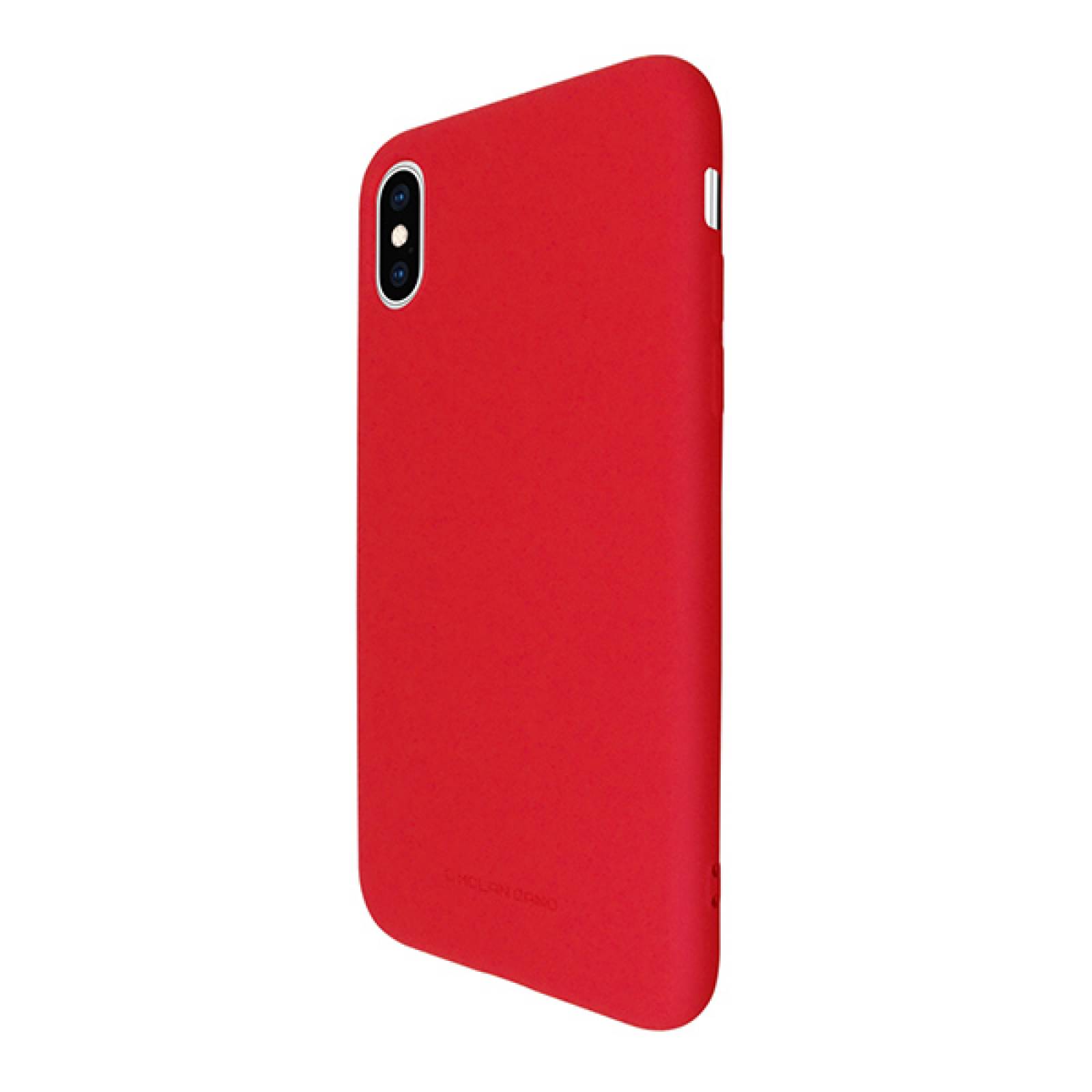 Funda Case de Silicon Suave Protector Acabado Mate para Apple iPhone X | Xs Rojo