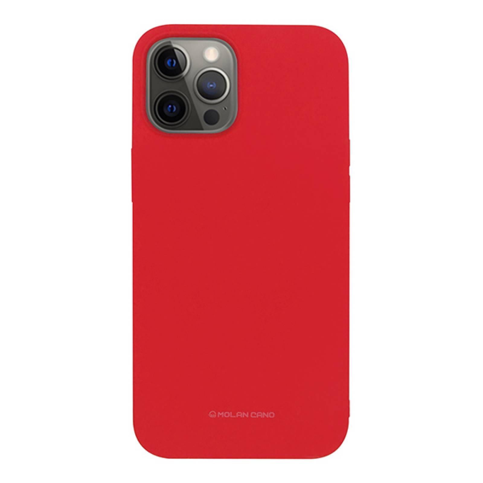 Funda Case de Silicon Suave Protector Acabado Mate para Apple iPhone 12 Pro Rojo