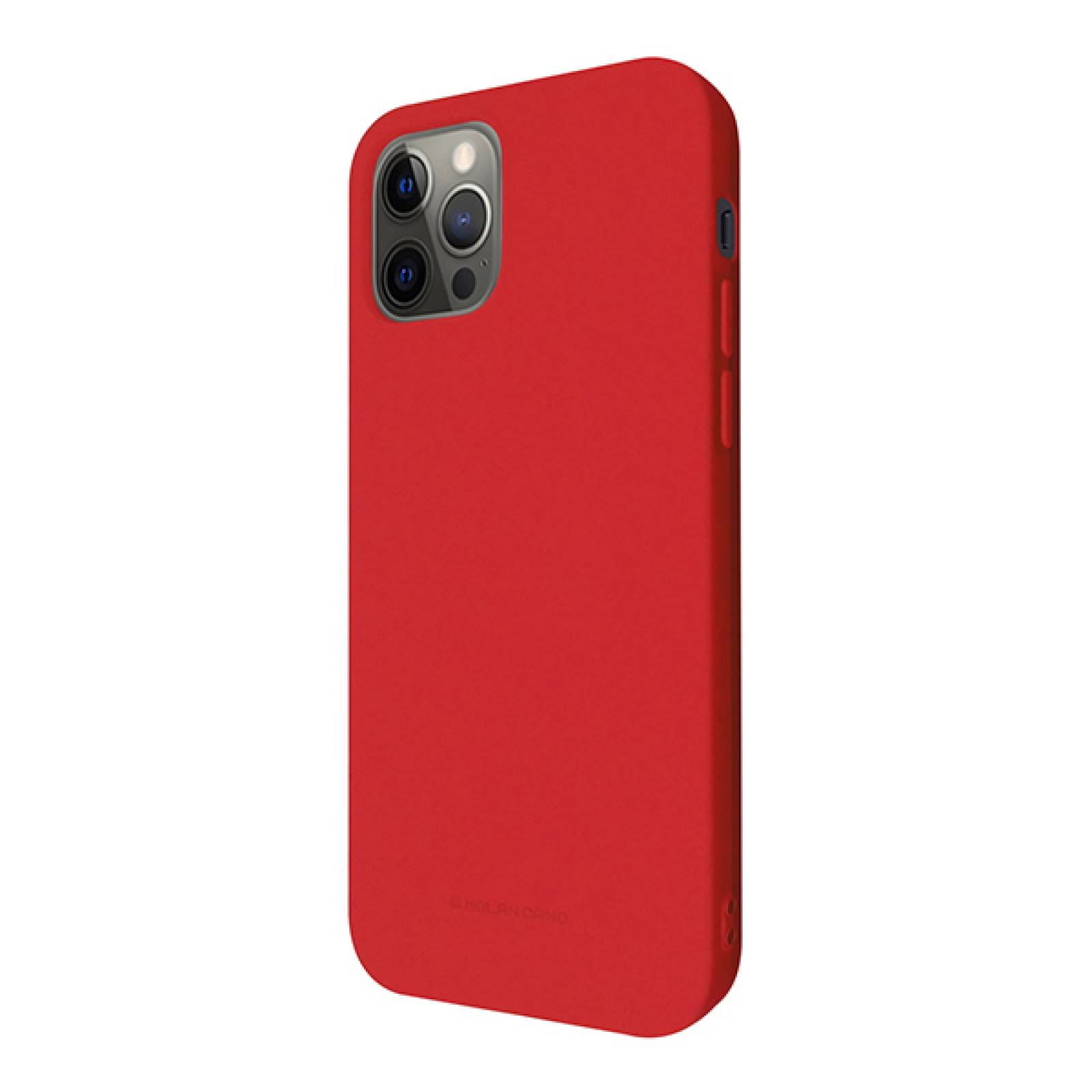 Funda Case de Silicon Suave Protector Acabado Mate para Apple iPhone 12 Pro Rojo