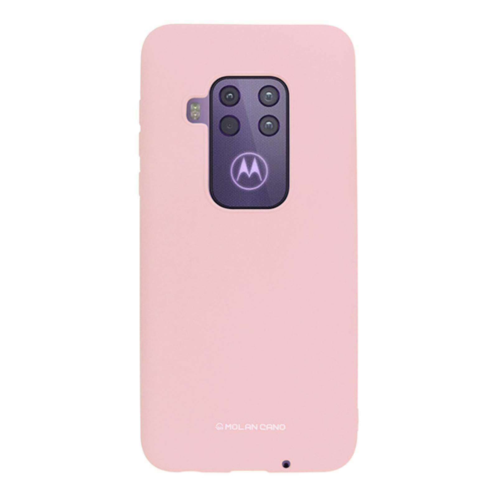 Funda Case de Silicon Suave Protector Acabado Mate para Motorola One Zoom Rosa