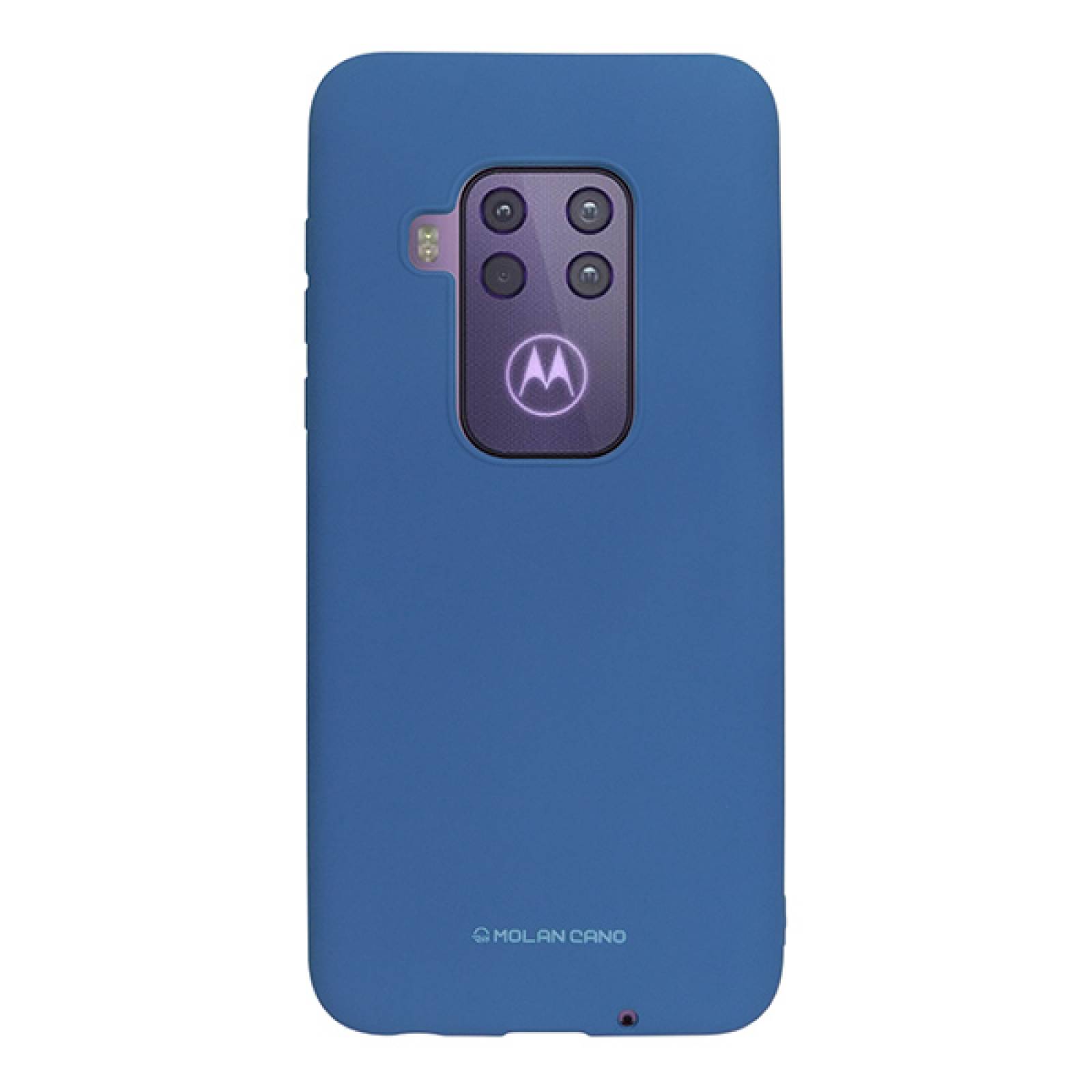 Funda Case de Silicon Suave Protector Acabado Mate para Motorola One Zoom Azul