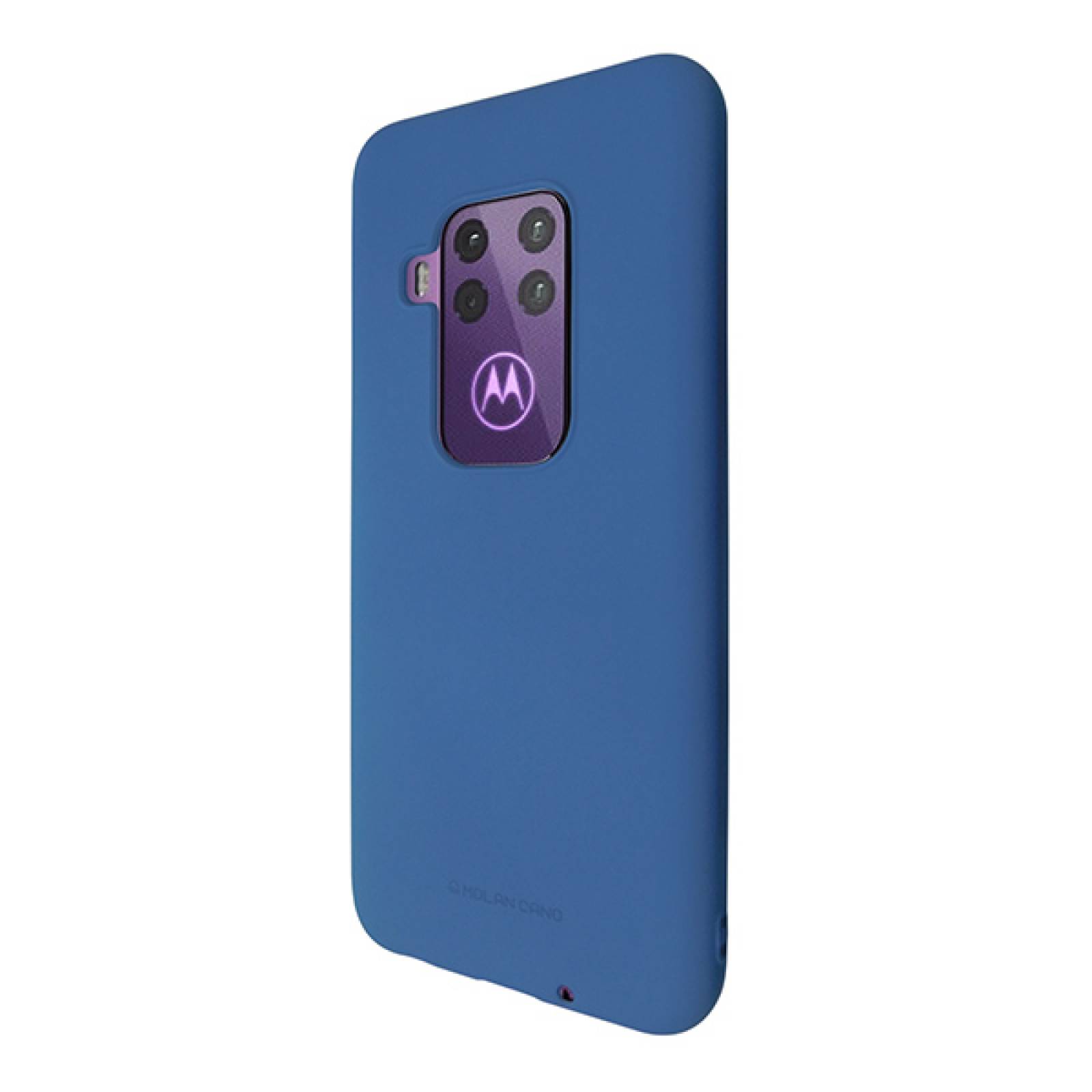Funda Case de Silicon Suave Protector Acabado Mate para Motorola One Zoom Azul