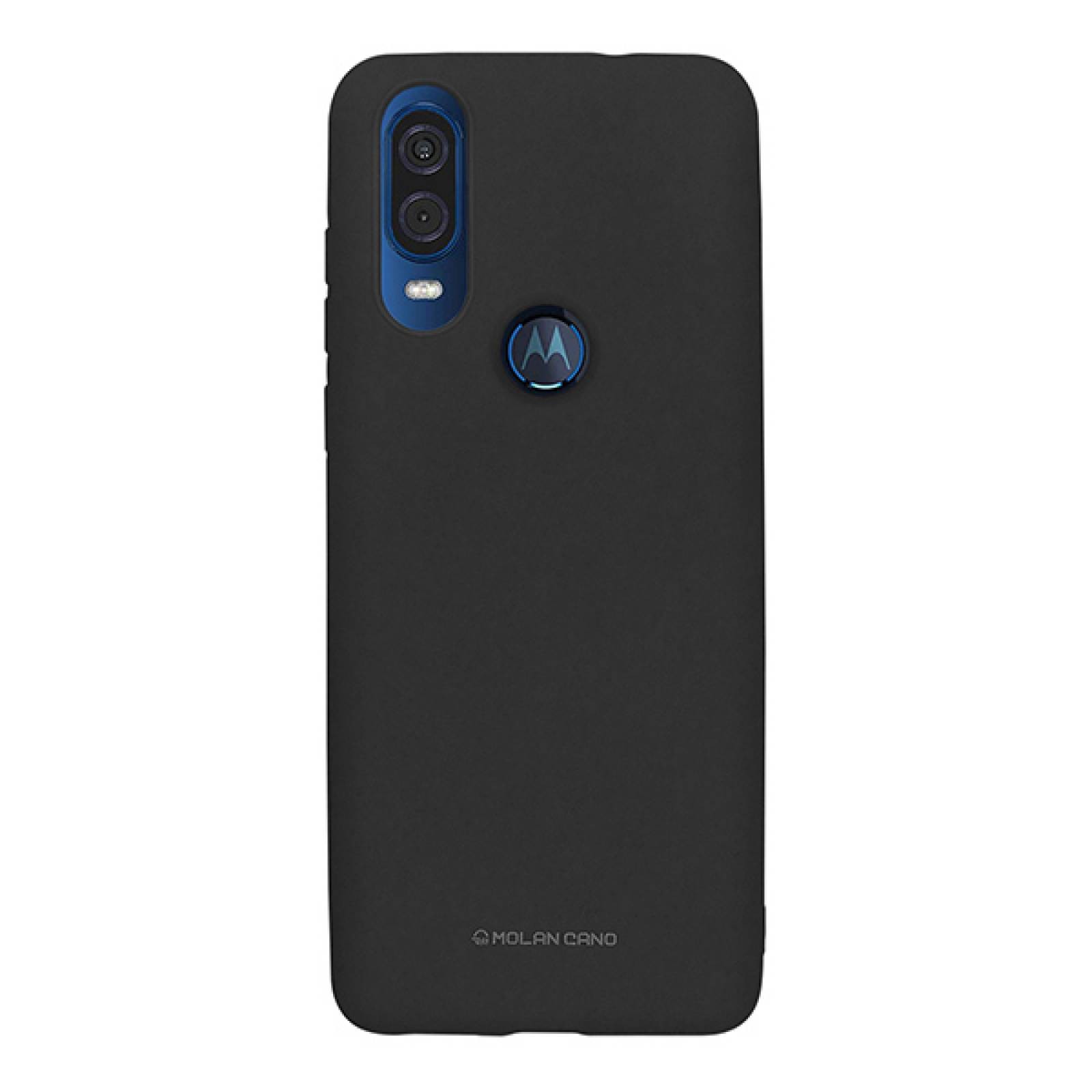 Funda Case de Silicon Suave Protector Acabado Mate para Motorola One Vision Negro