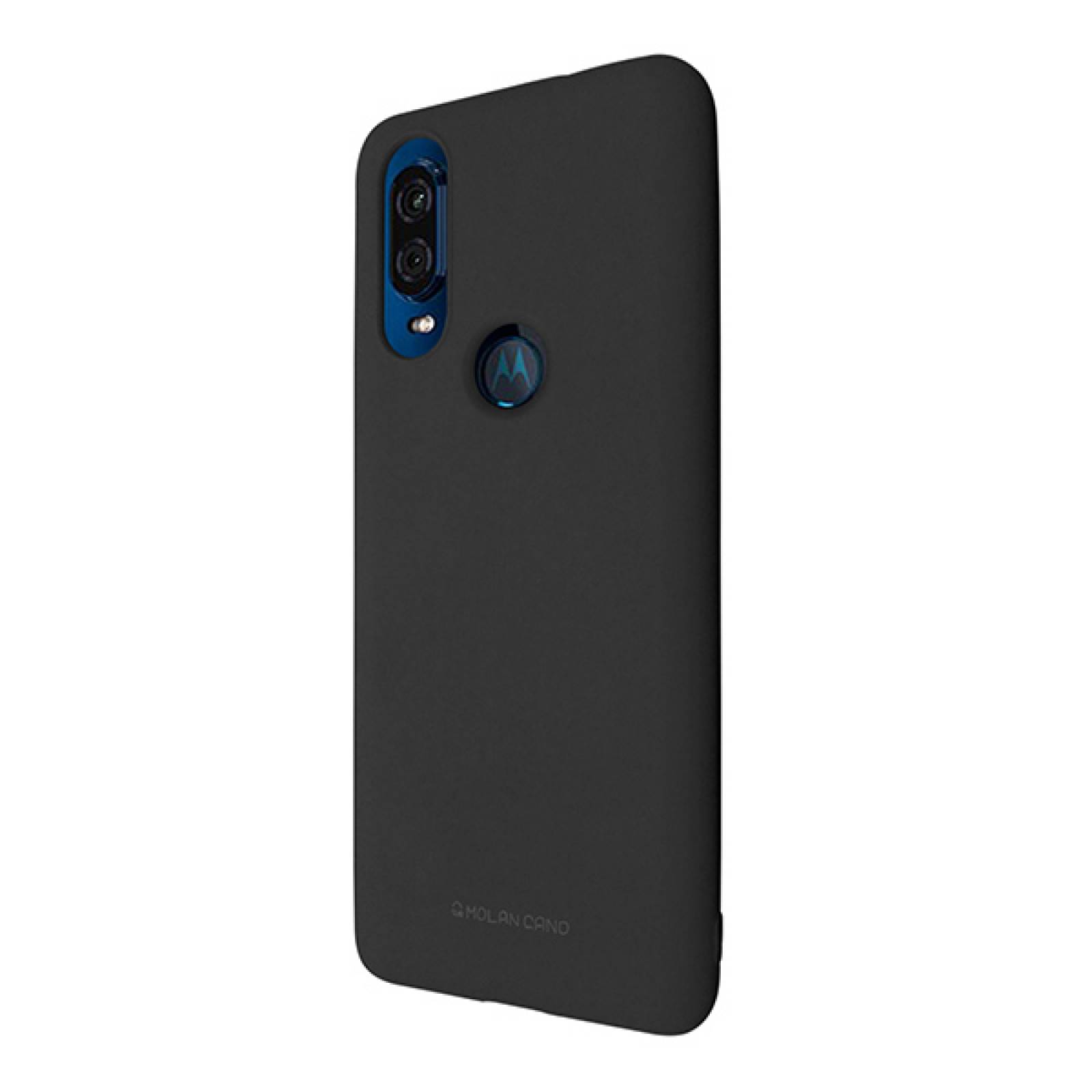 Funda Case de Silicon Suave Protector Acabado Mate para Motorola One Vision Negro