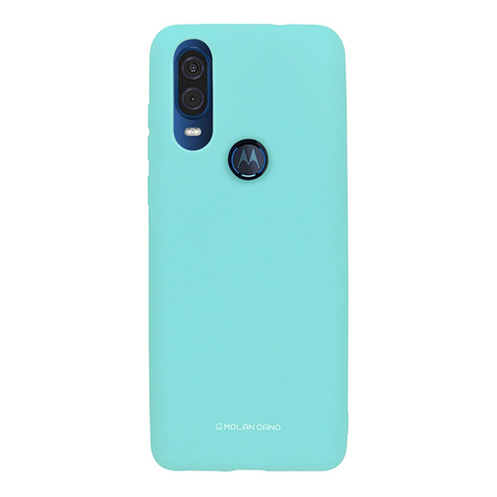 Funda Case de Silicon Suave Protector Acabado Mate para Motorola One Vision Menta