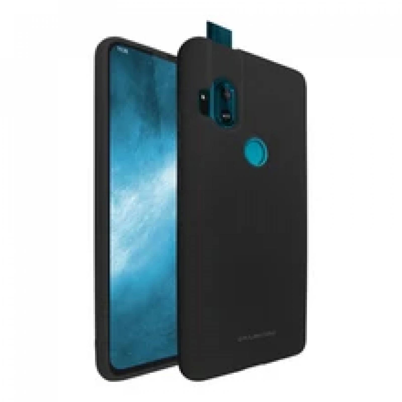 Funda Molan Cano Case De Silicon Suave Para Motorola Moto One Hyper Negro