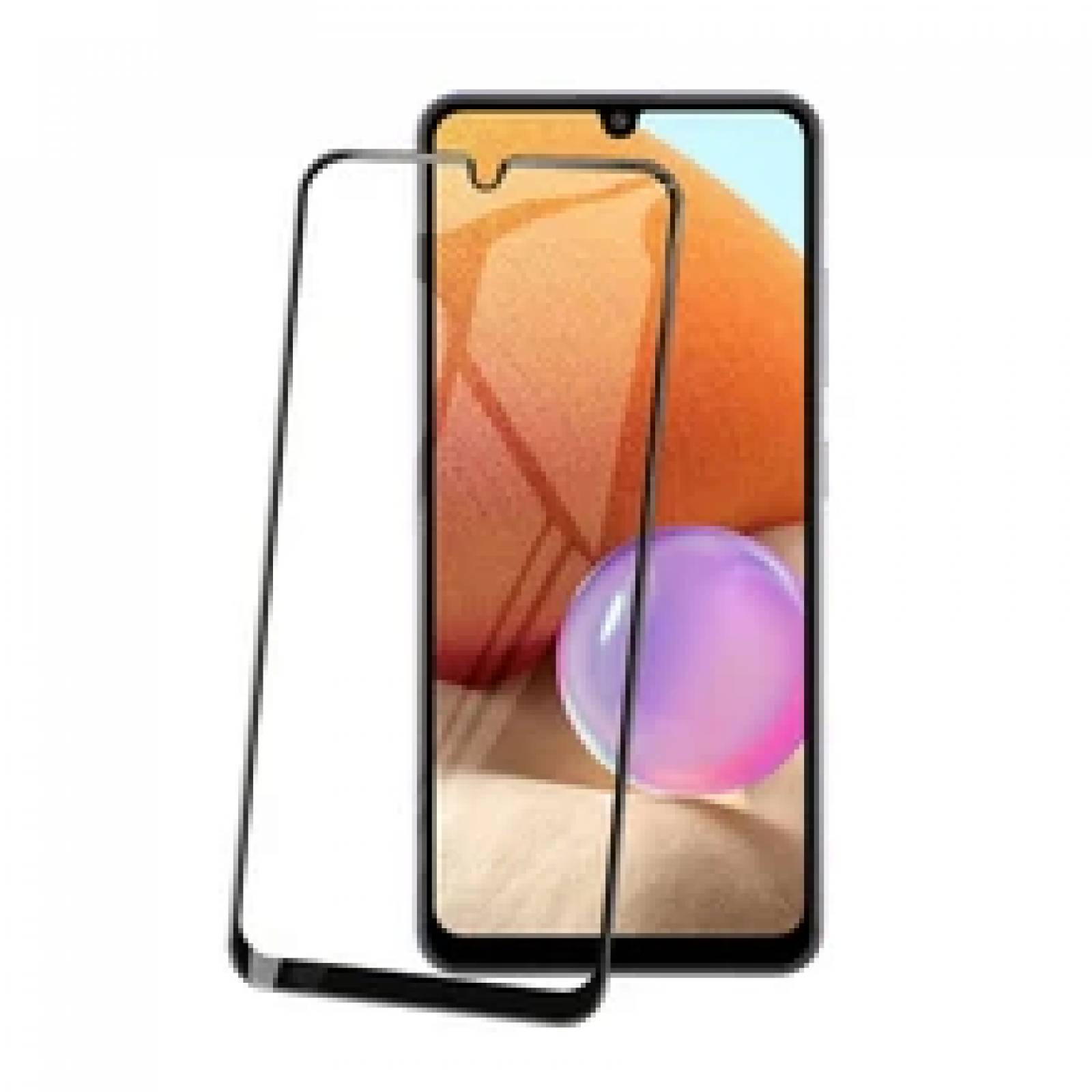 2 Piezas Vidrio Templado 9D contorno Negro para Samsung A32 4G