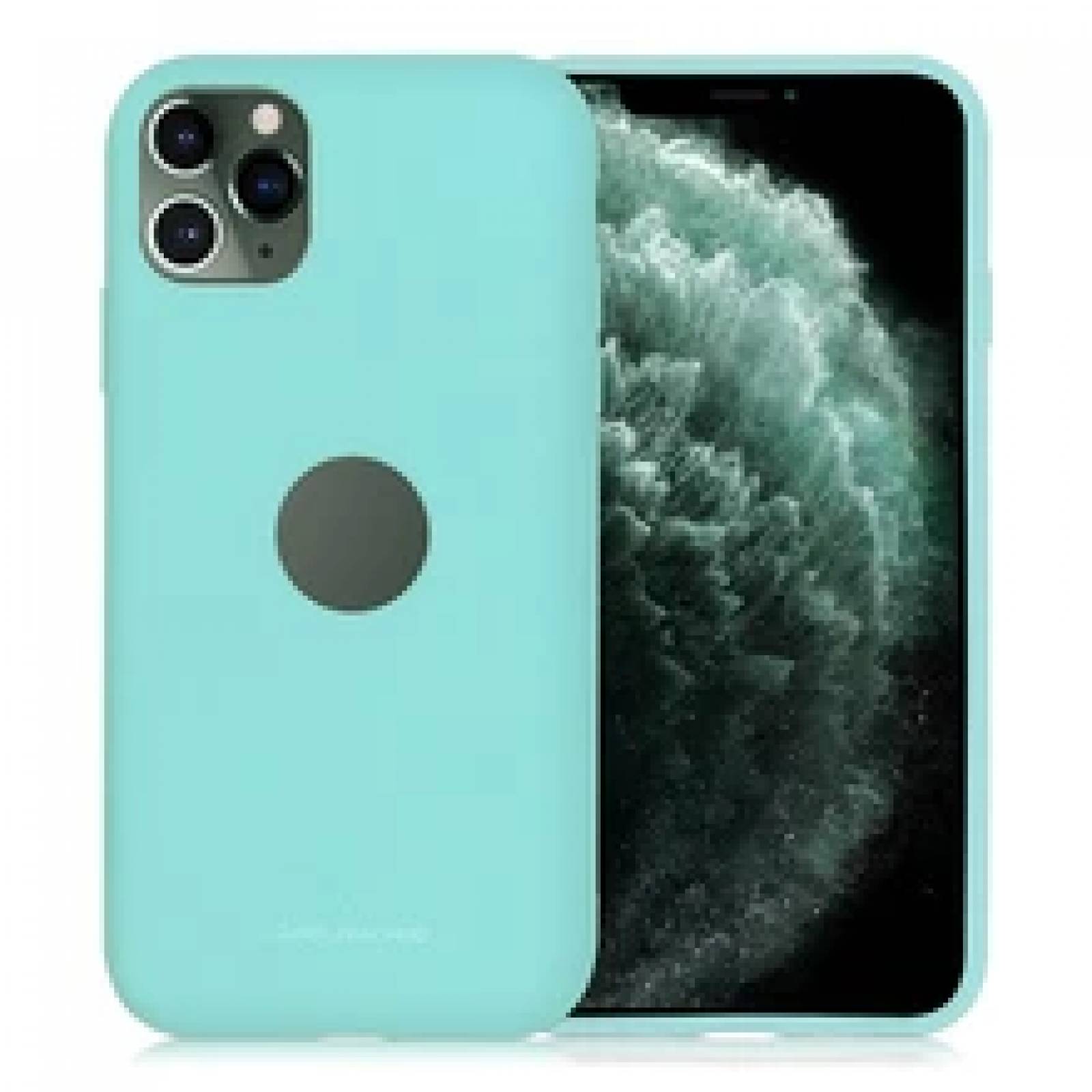 Funda Molan Cano Case De Silicon Suave Para Iphone 11 Pro Con Orificio Menta