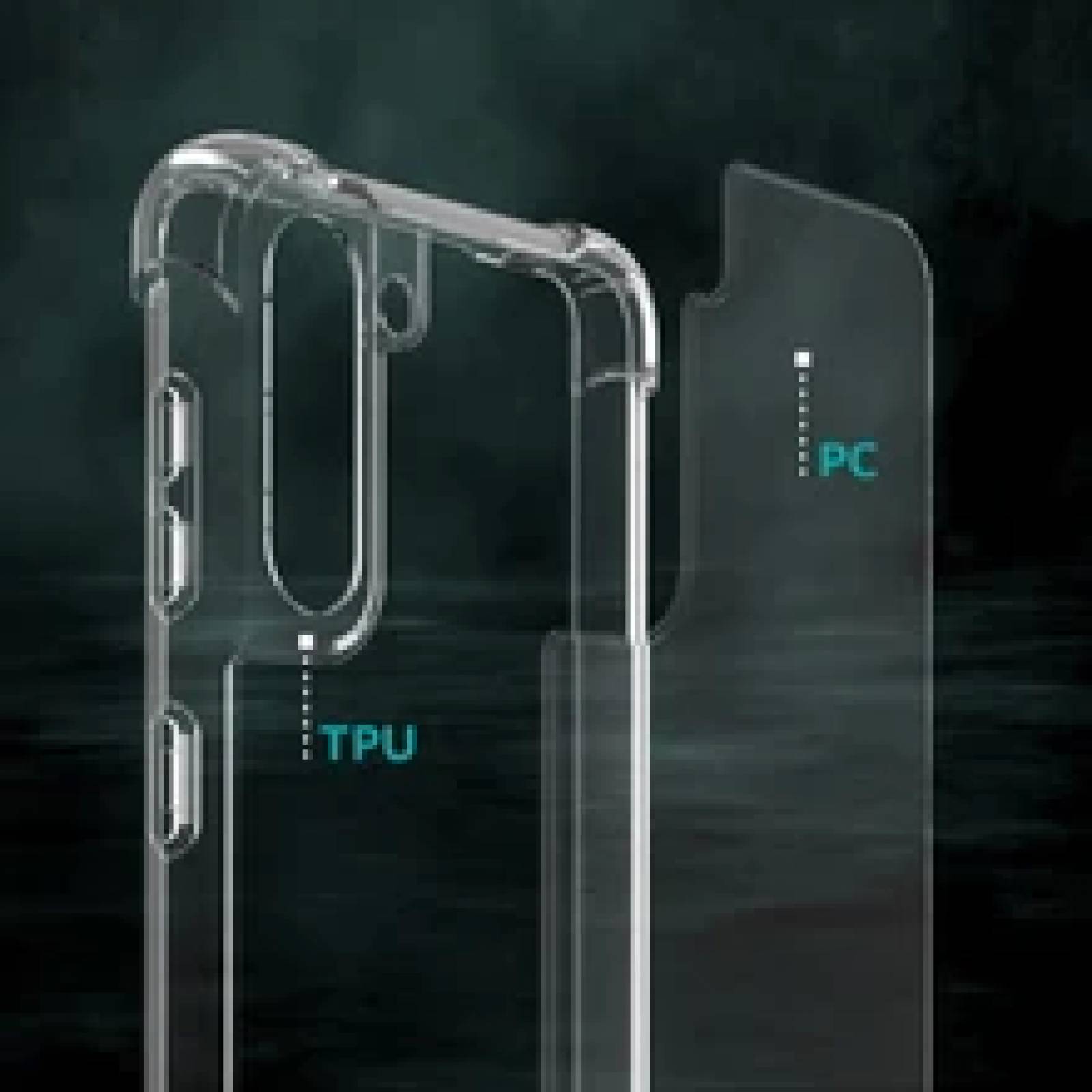 Funda Molan Cano Case De Transparente Híbrido Rígido para Samsung Galaxy A32 4g