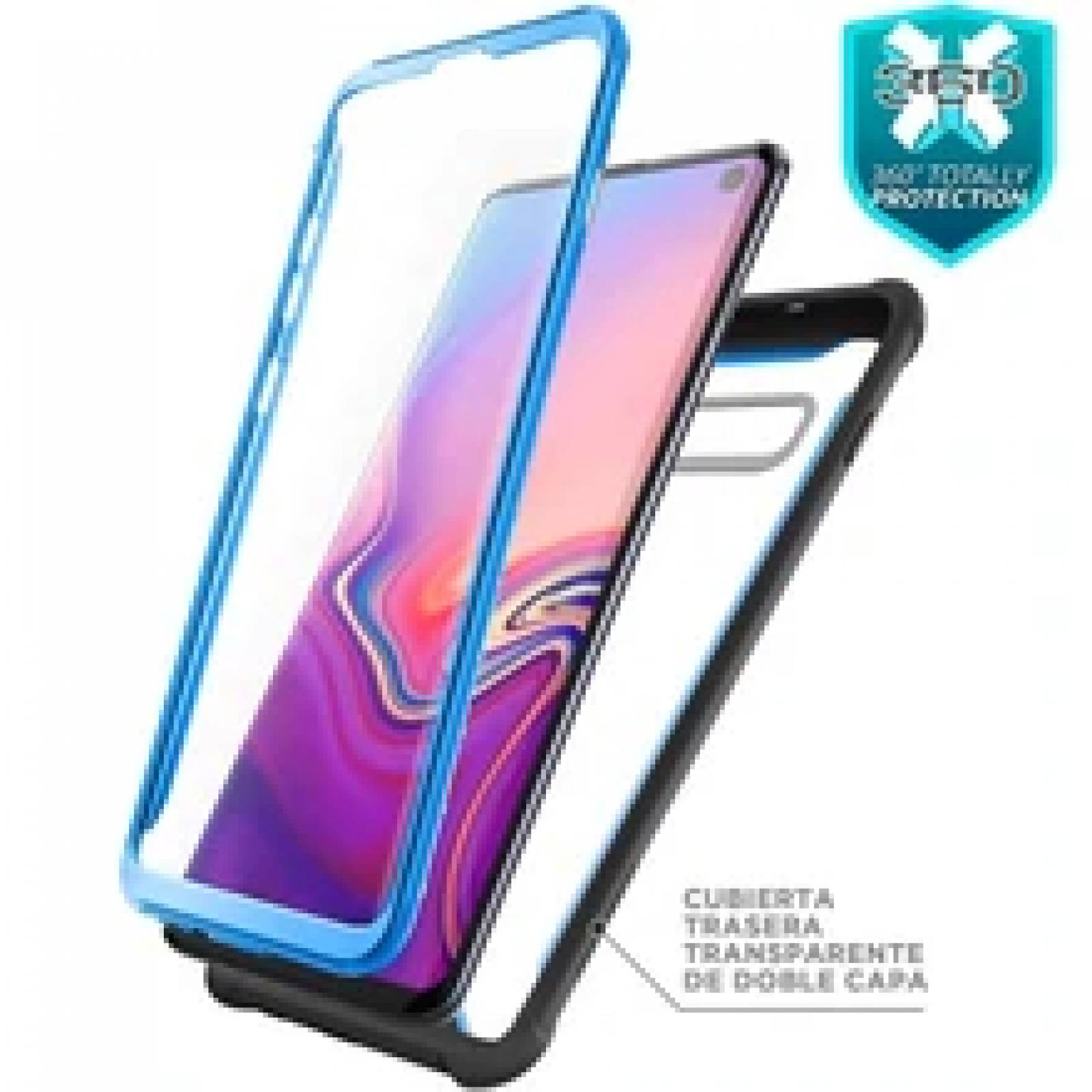 Funda de Uso Rudo 360 Atti TOUGH 360  Para SAMSUNG A32 4g Mas Mica 9D Azul