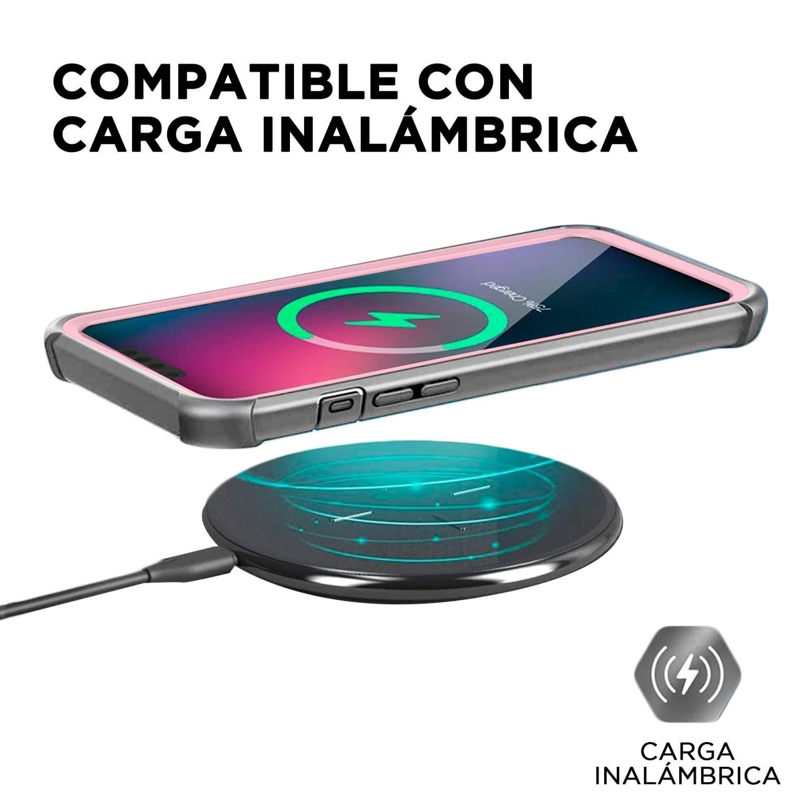Funda de Uso Rudo 360 Atti TOUGH 360  Para SAMSUNG A52 Mas Mica 9D Blanco