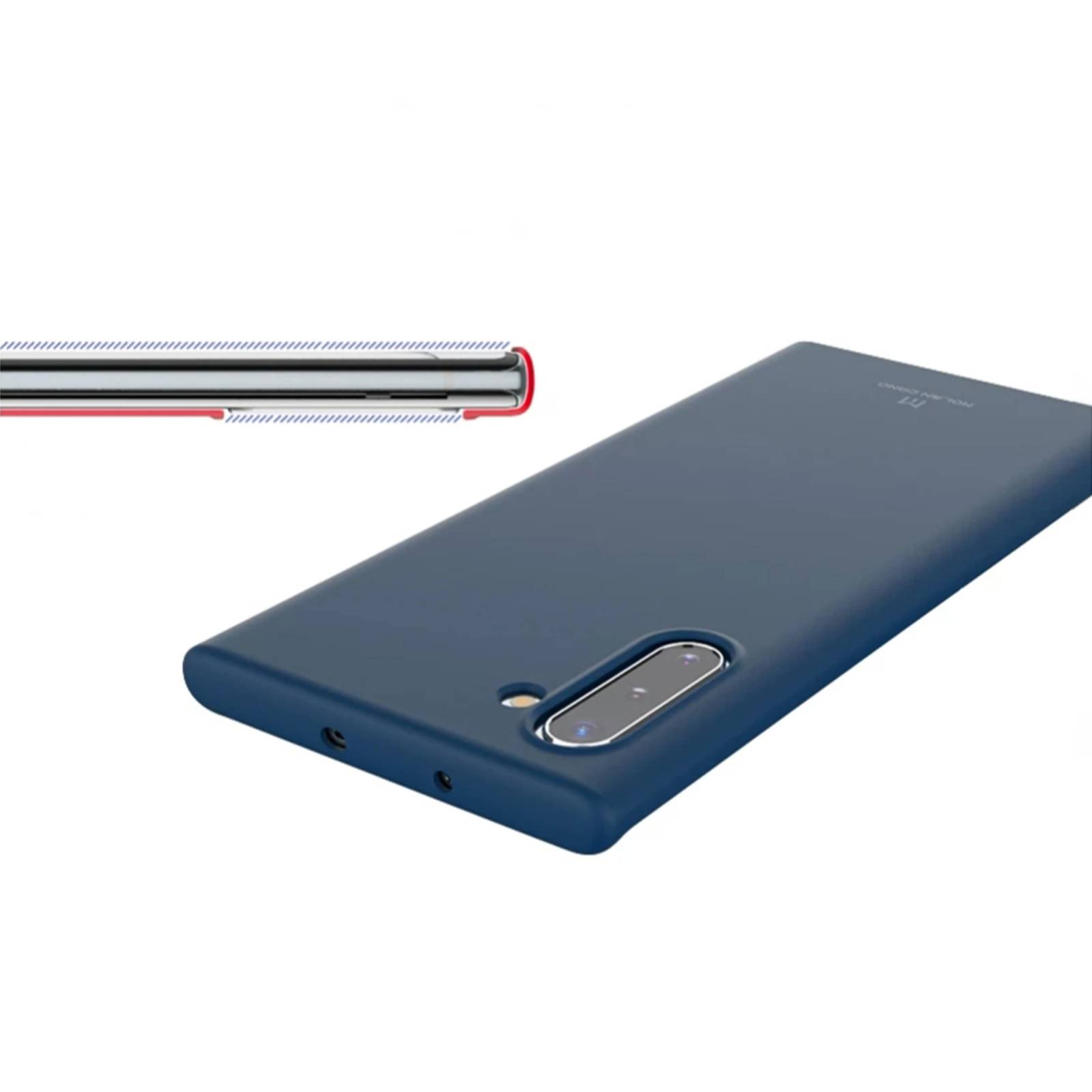 Funda Molan Cano para Iphone 13 Super Fit Ultra Delgada Rigida de Policarbonato Color AZUL  MAS MICA 9D