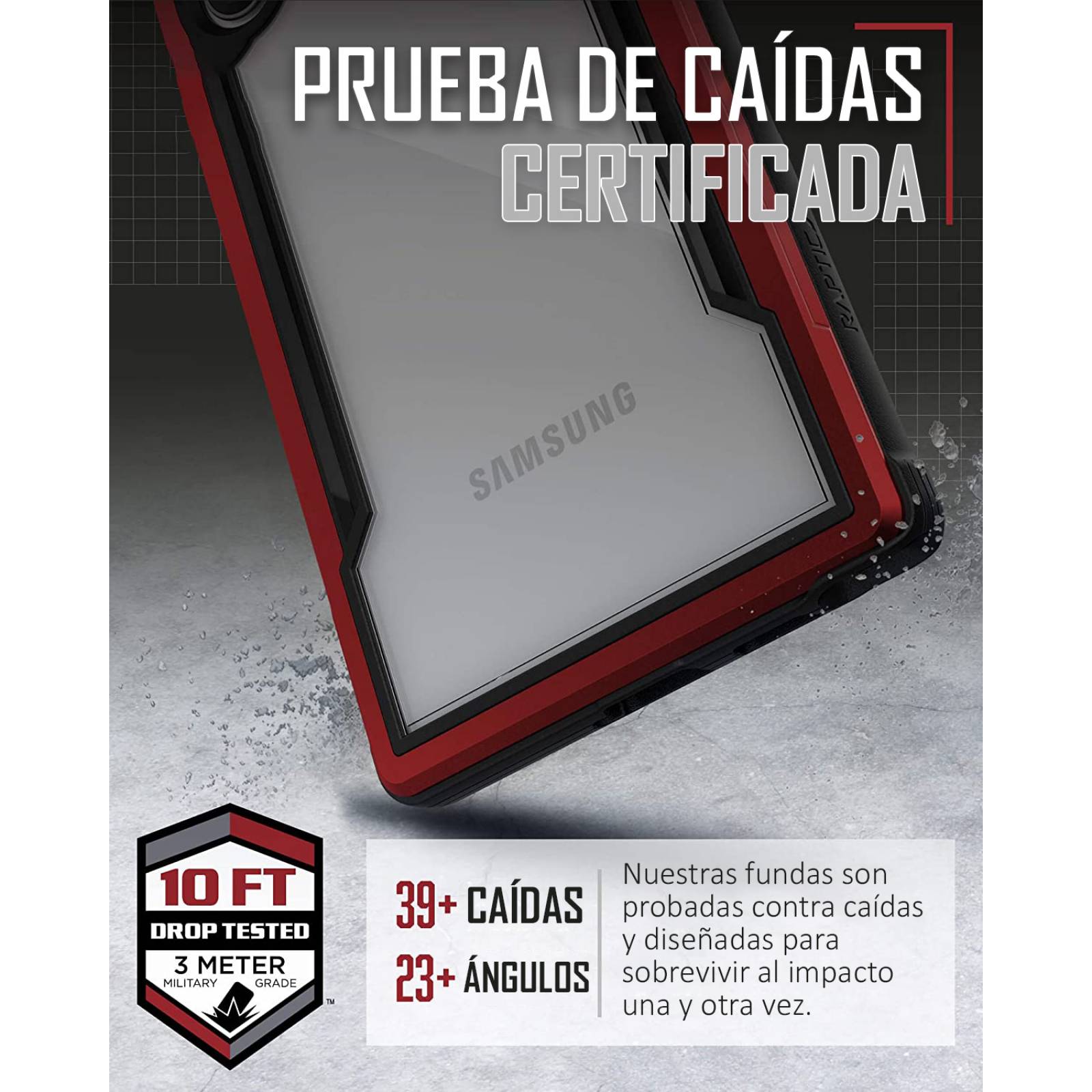 Raptic Shield Pro Funda Uso Rudo Aluminio Para Samsung Galaxy S22 Ultra 2022
