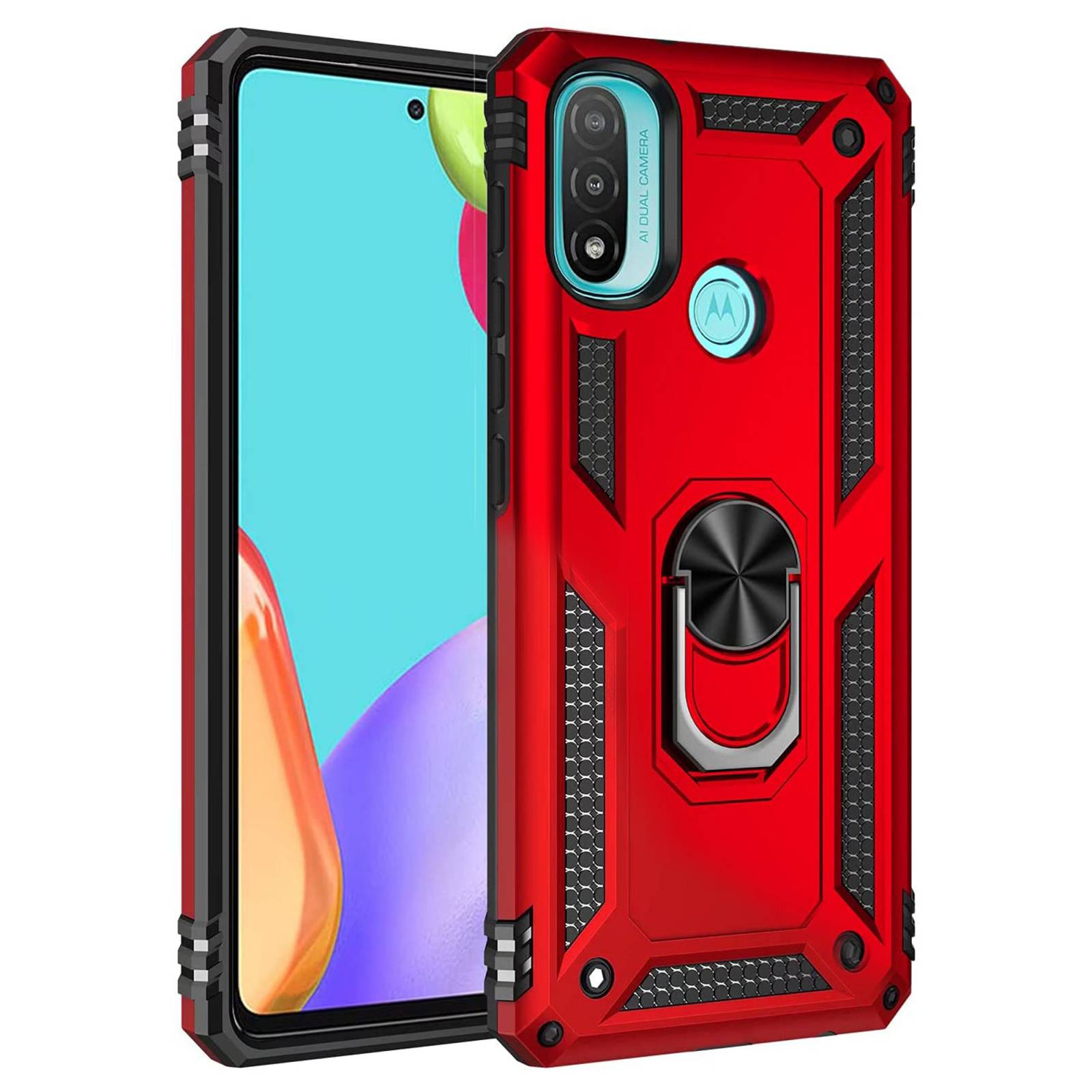 Atti Funda Uso Rudo Con Anillo Para Motorola Moto E20/30/40