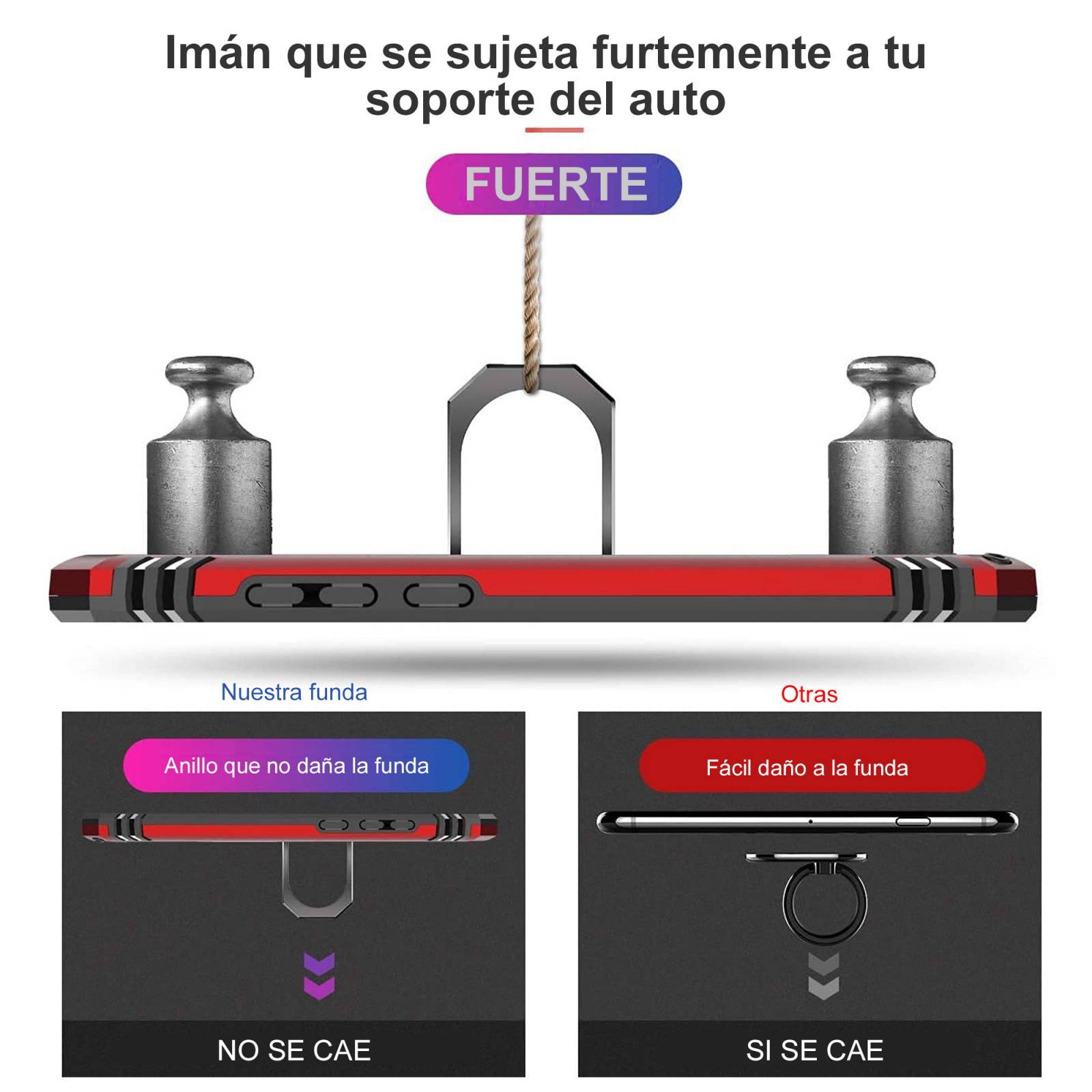 Atti Funda Uso Rudo Con Anillo Para Motorola Moto E20/30/40