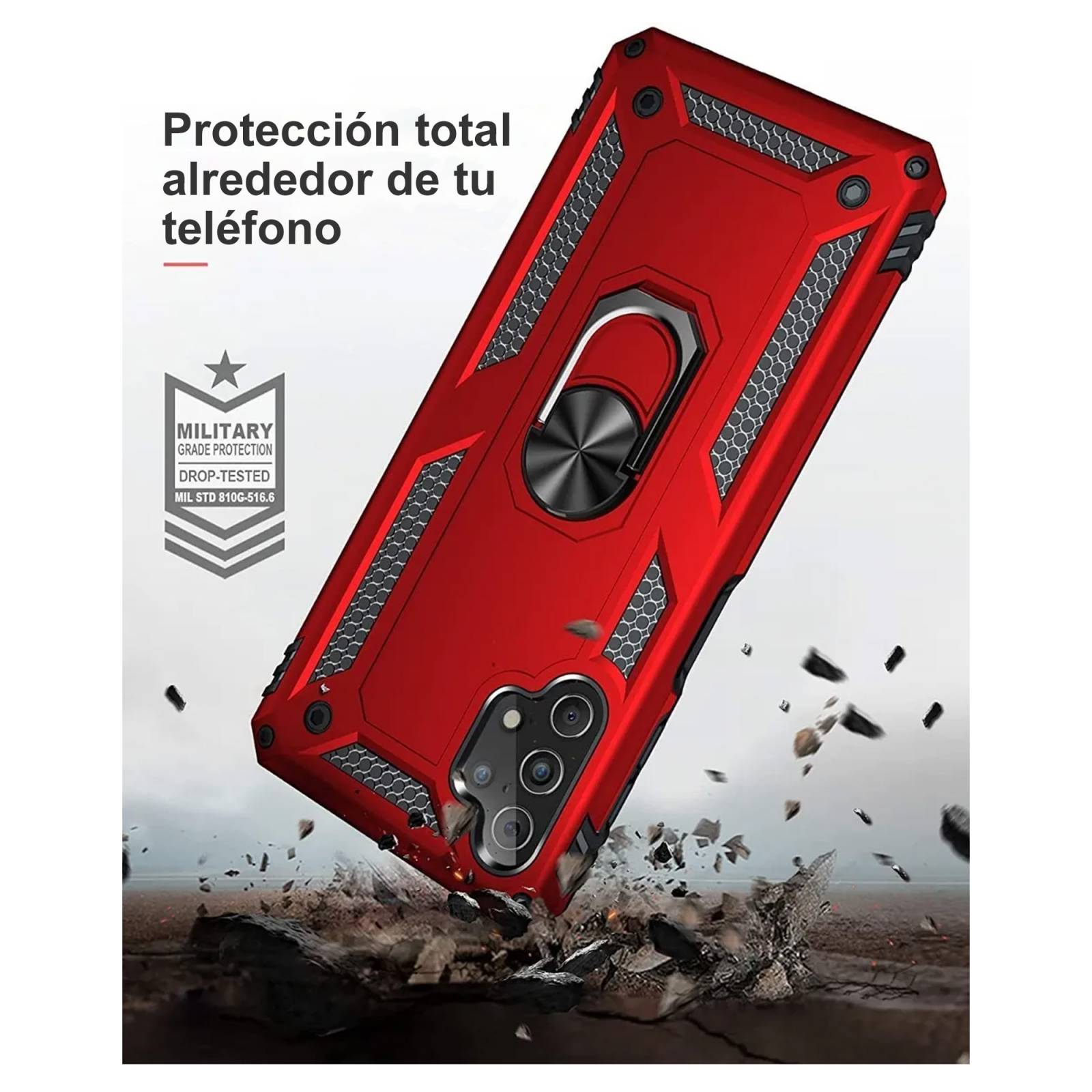 Atti Funda Uso Rudo Con Anillo Para Motorola Moto Edge 20 Lite