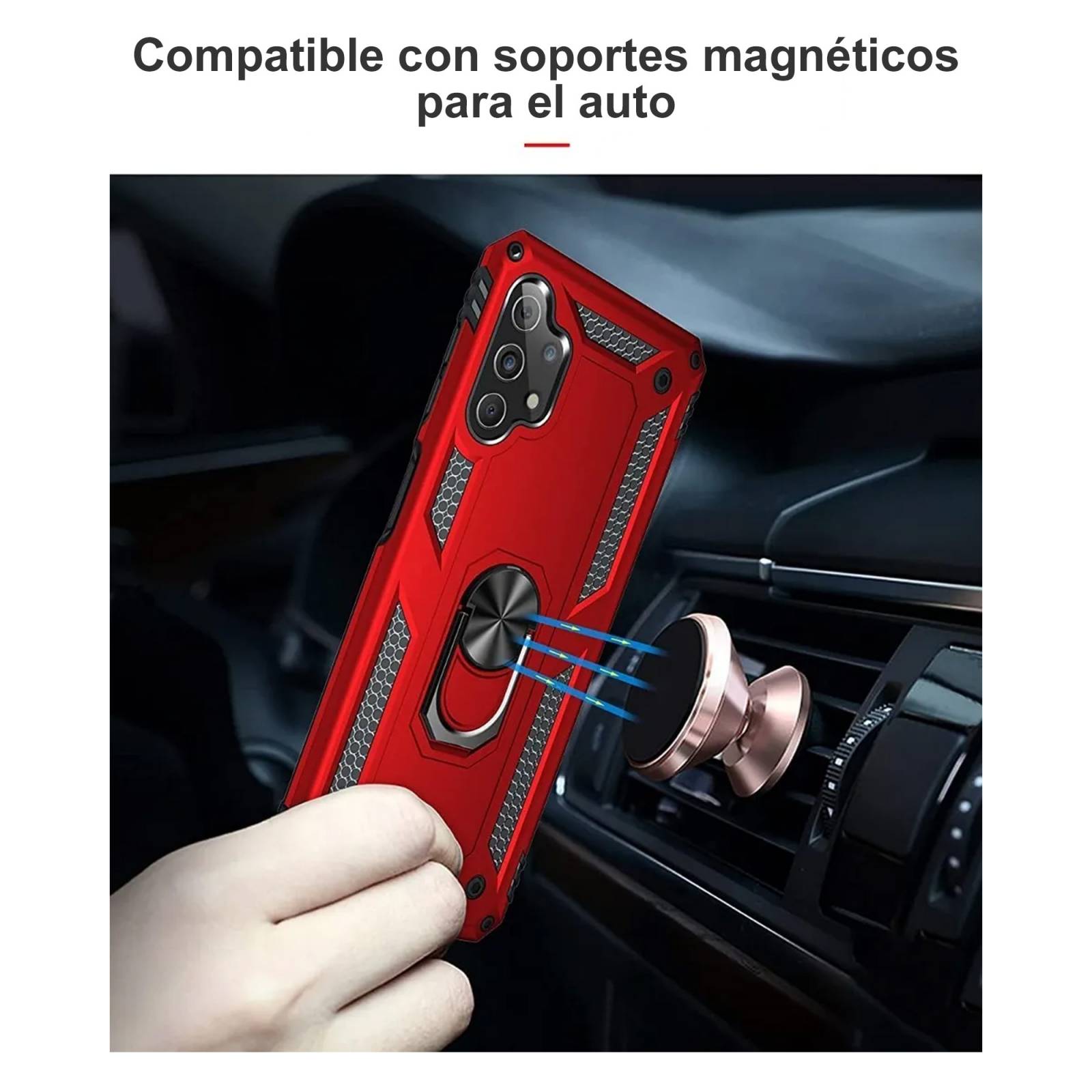 Atti Funda Uso Rudo Con Anillo Para Motorola Moto G200