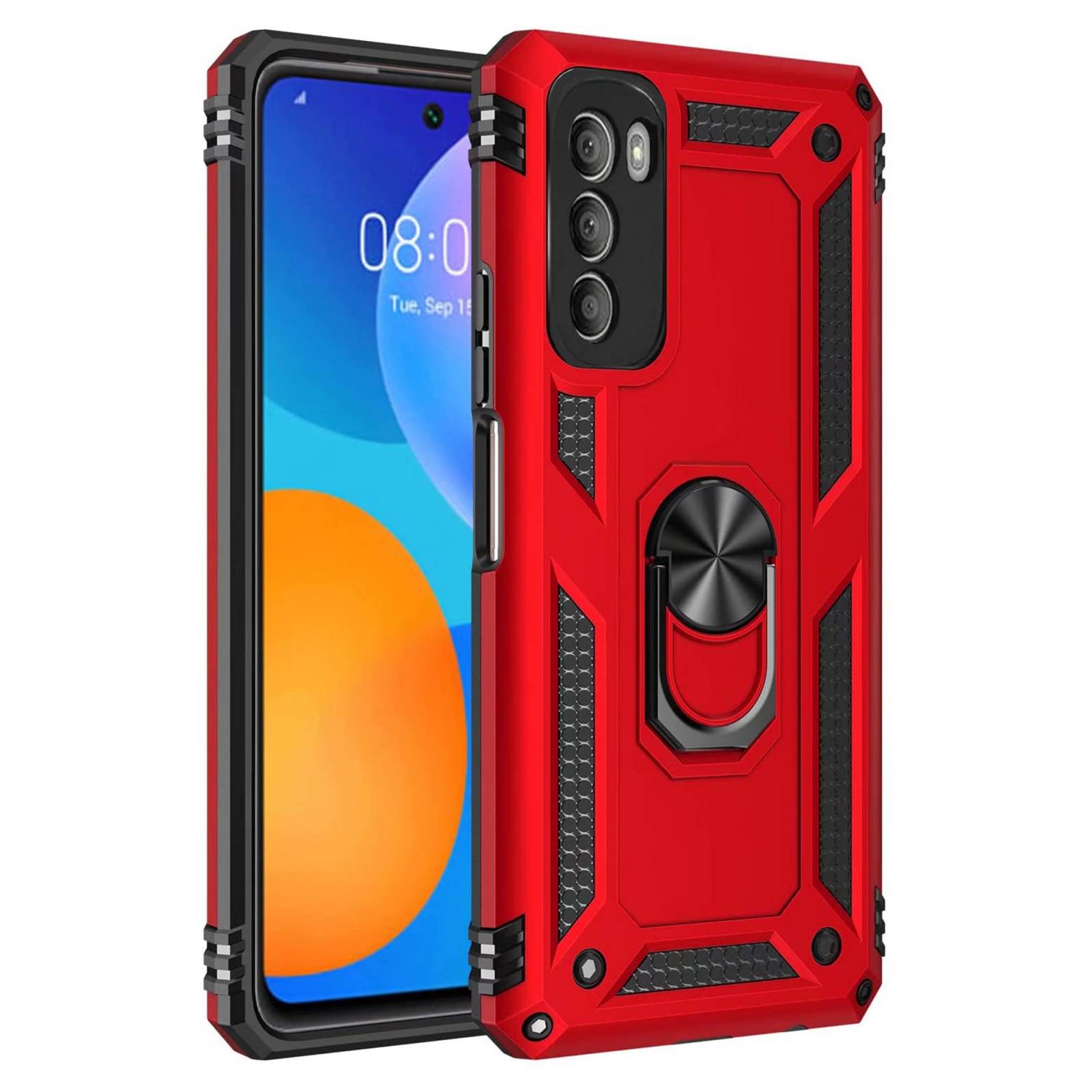Atti Funda Uso Rudo Con Anillo Para Motorola Moto G51