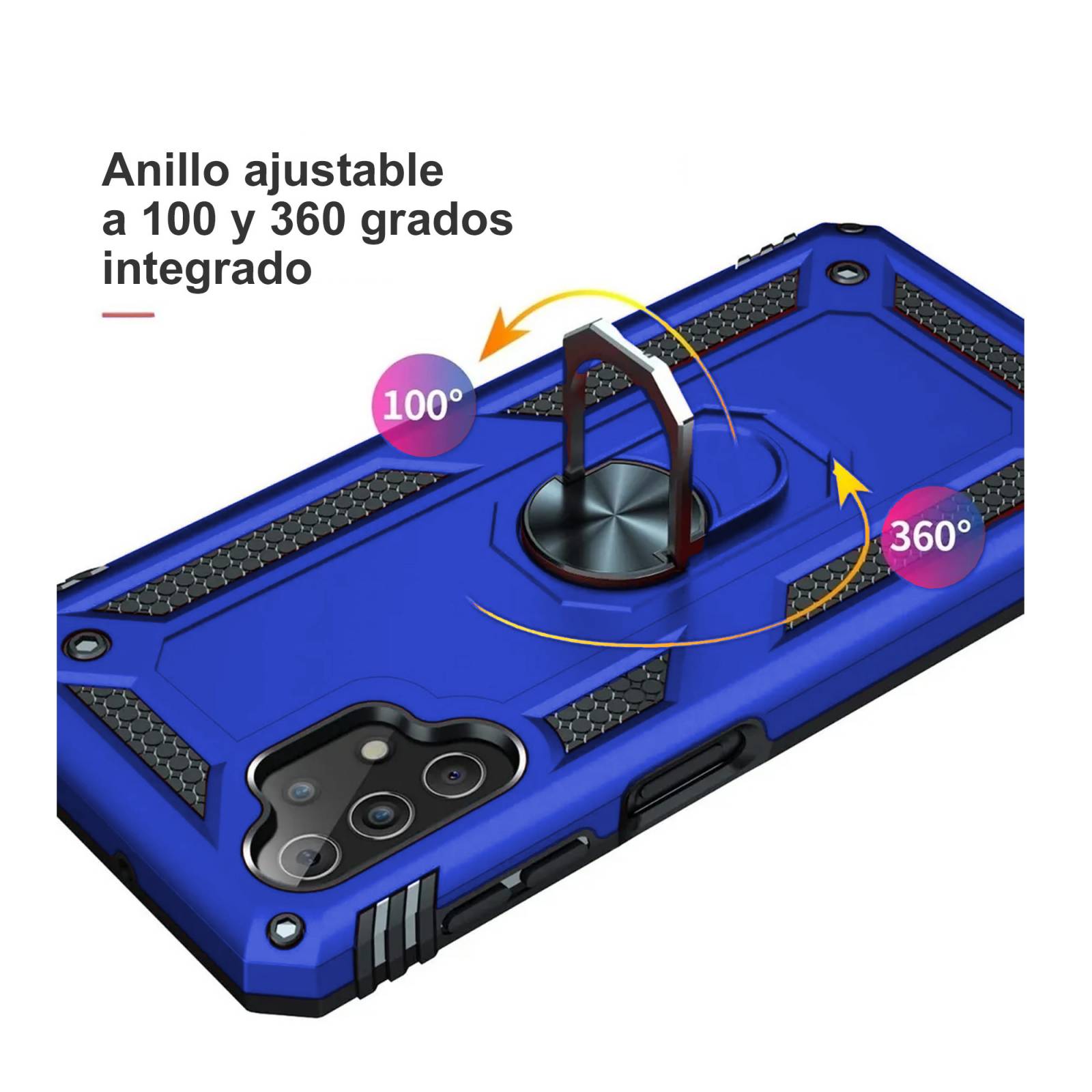 Funda Uso Rudo Anillo Para Honor X9 Azul